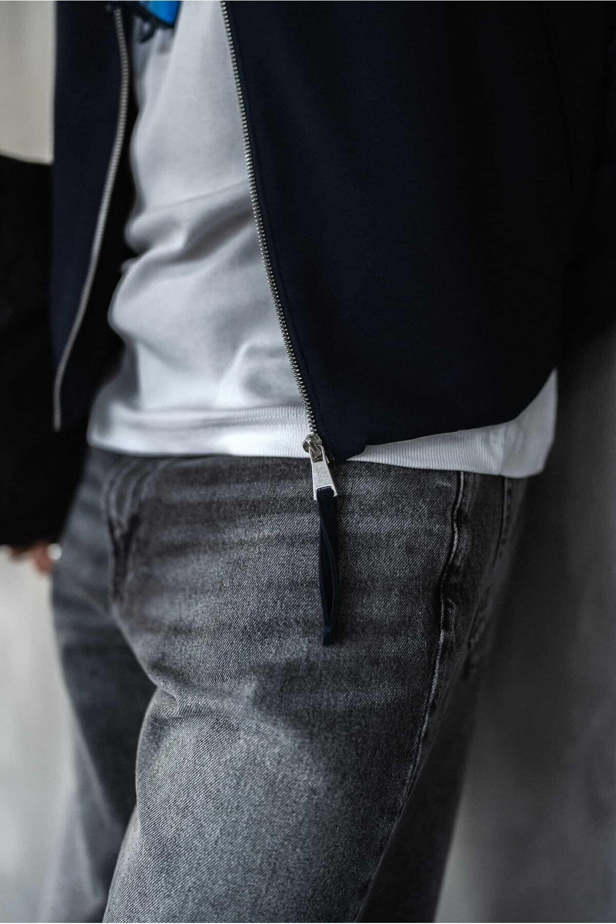 ablukaonline  Erkek Boxy Fit Rahat Ceket Lacivert - Görsel 6