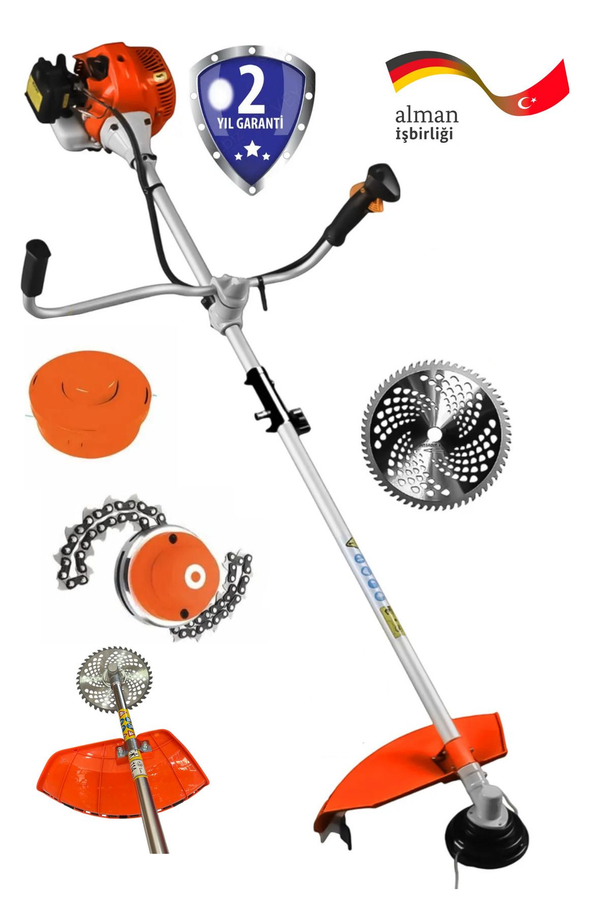 STANWER Alman 9000bg Yan Tipi Benzinli Motorlu Ot Çalı Tırpanı Çim Biçme Makinesi