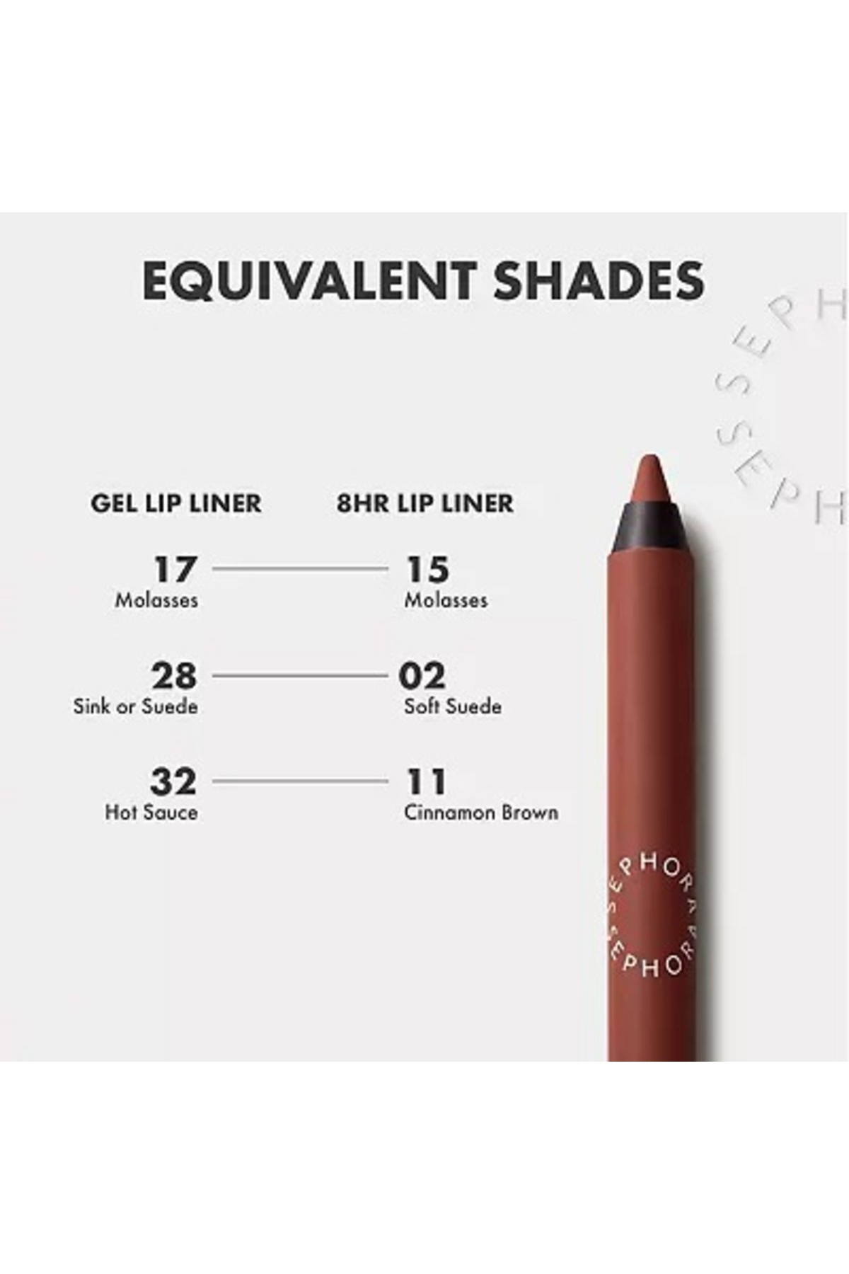 SEPHORA-8HR Longwear Transferproof Lip Liner 10 Sweet Hazel Waterproof Precision Lip Pencil 1.2g 7
