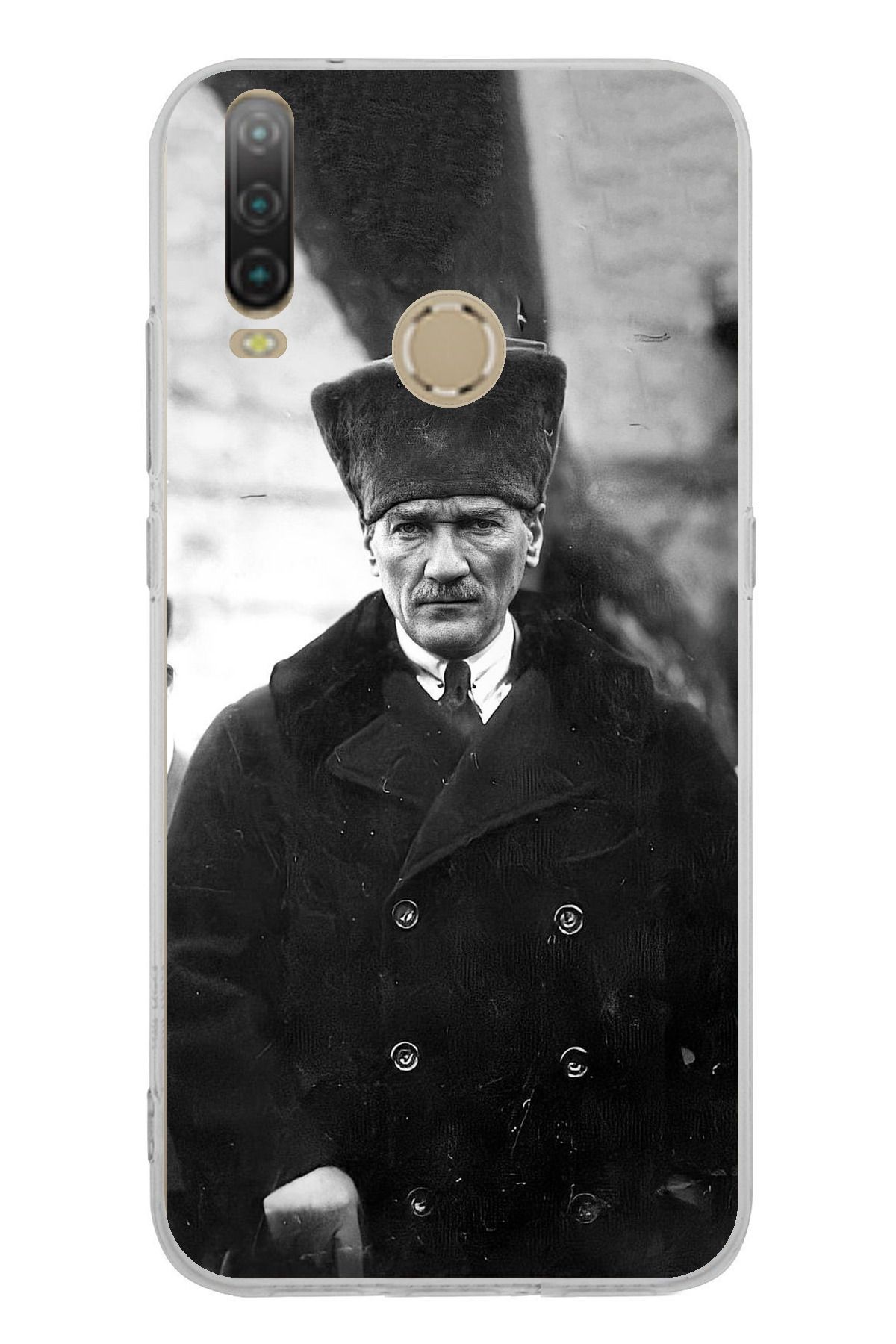 TechTree General Mobile GM 10 Uyumlu Mustafa Kemal Atatürk Portre Şeffaf Silikon Kılıf