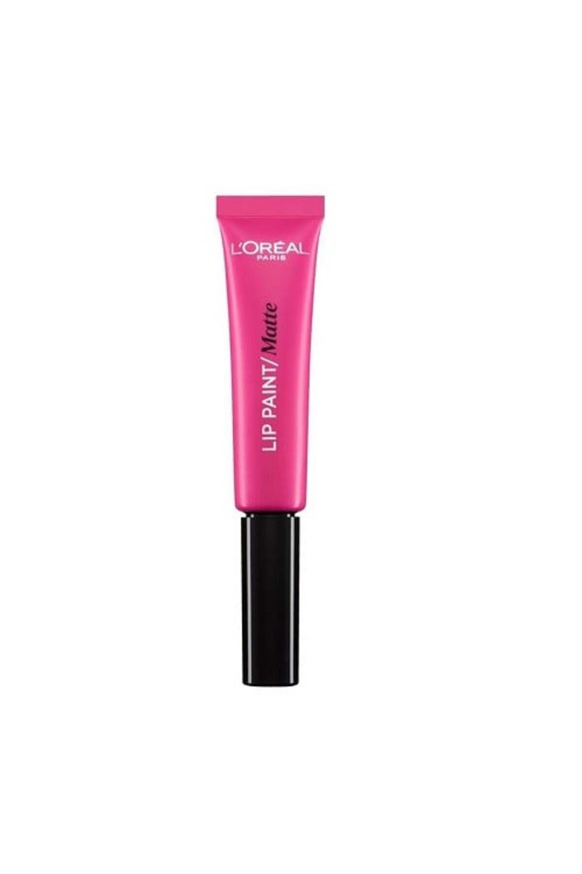L'Oreal Paris-Ruj De Buze Lichid, Loreal, Lip Paint Matte, 202 King Pink 2
