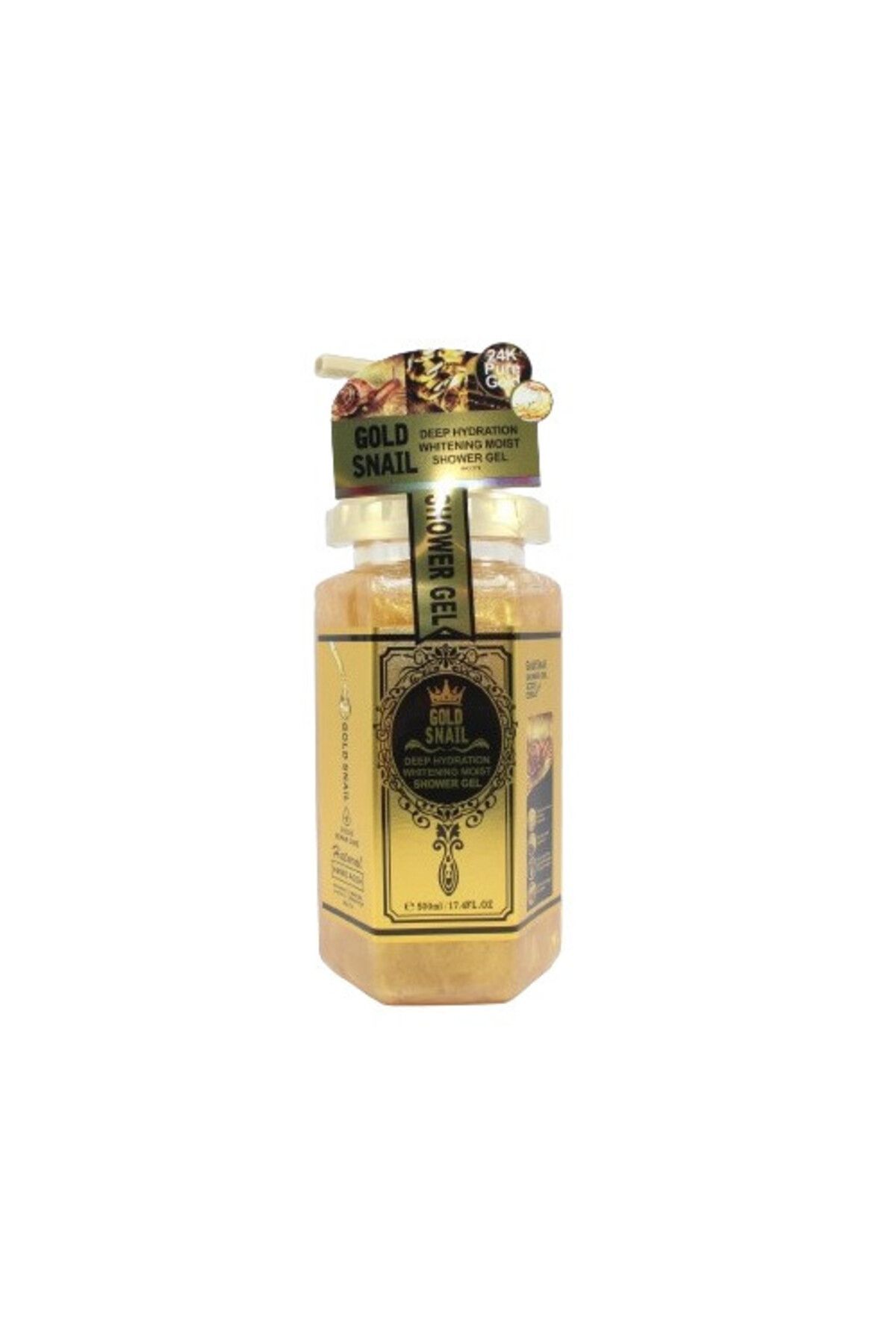 wokali-Sprchový gel s 24karátovým zlatem a extraktem ze šneka, Wokali, Zlatý šnek, 500 ml 2