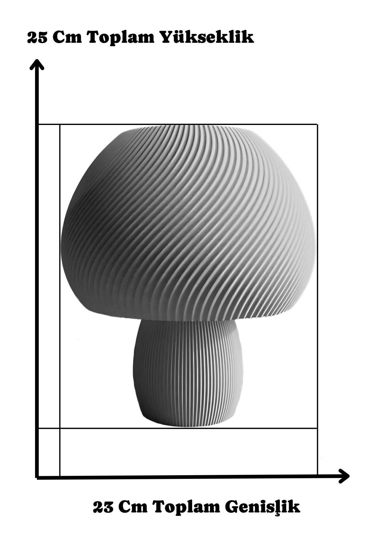 TechCore-Wavy Mushroom Lampshade - Luxury & Modern Design (for Bulb) Black Matte 6