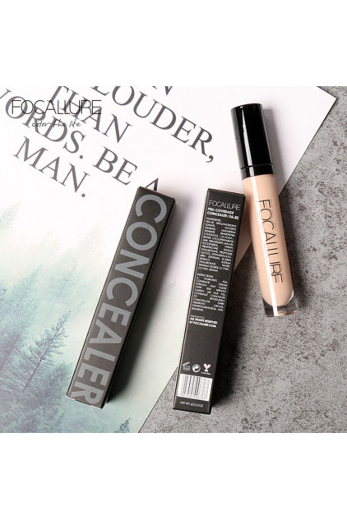 Focallure-Corector Anticearcan Focallure Concealer Long Lasting 02 Light Cream 3