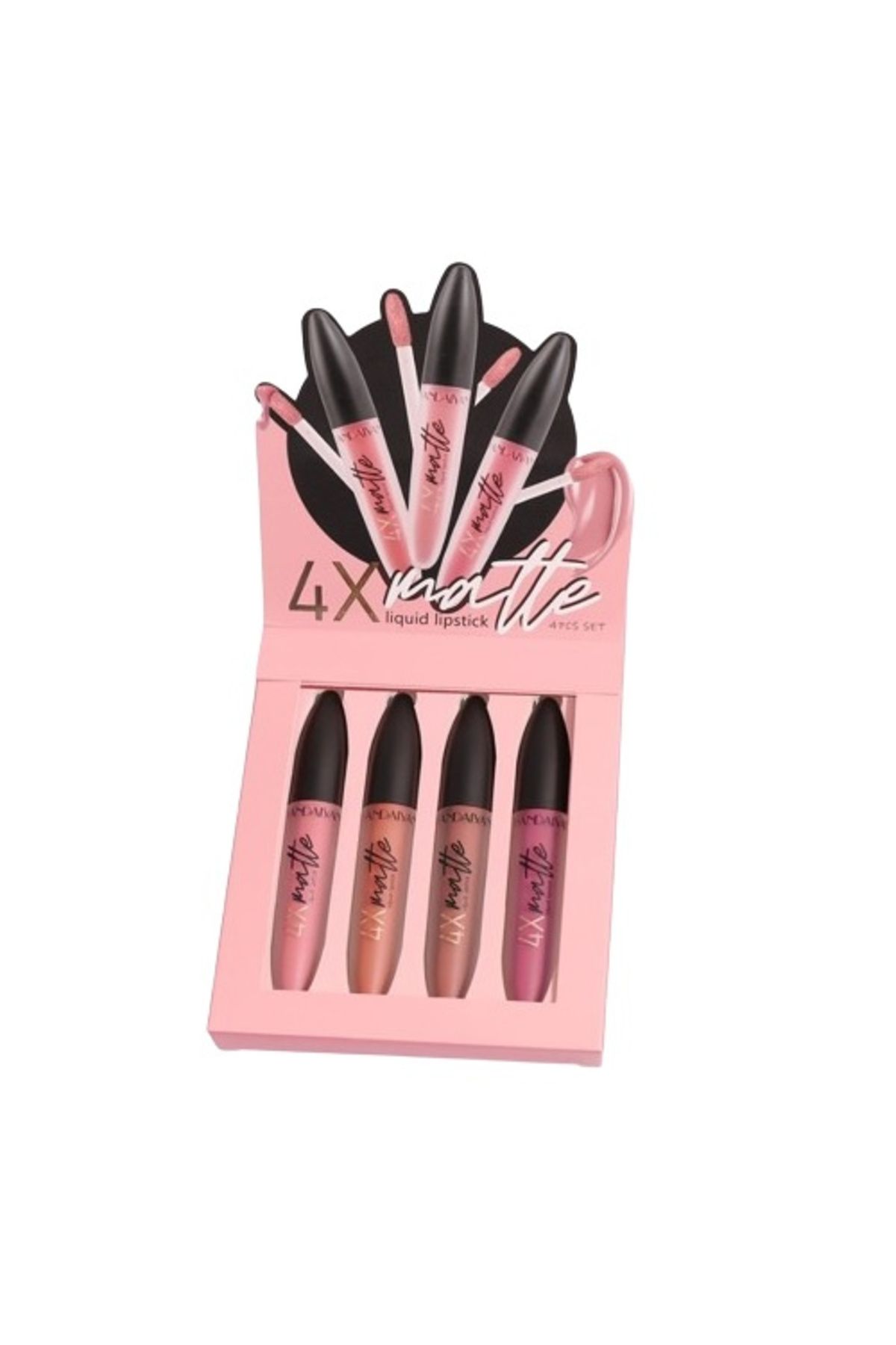 Handaiyan-Set of 4 Liquid Lipsticks, , Matte, 4 X 2.5 Ml, B 3