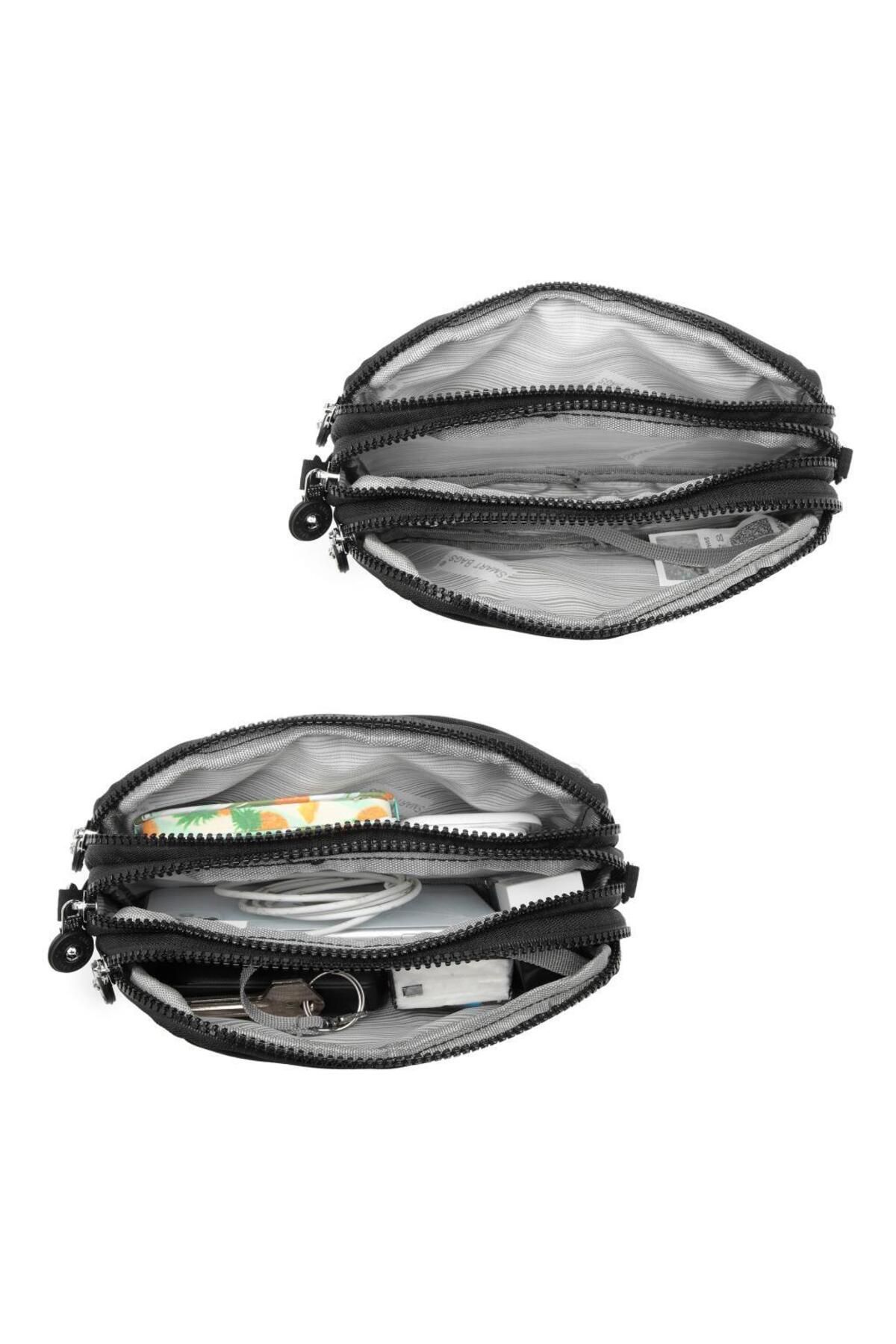 SMART BAGS-Mini Messenger Bag and Wallet - Crinkle Fabric 1112 5