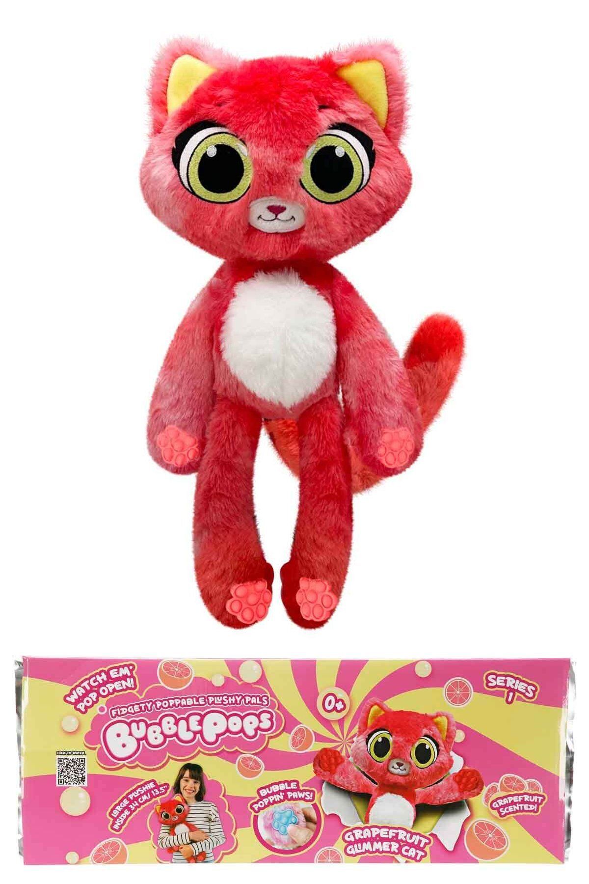 PopŞeker-Bubble Pops Grapefruit Glimmer Cat: the Inflatable Plush Cat That Fascinates with Its Scent! 4