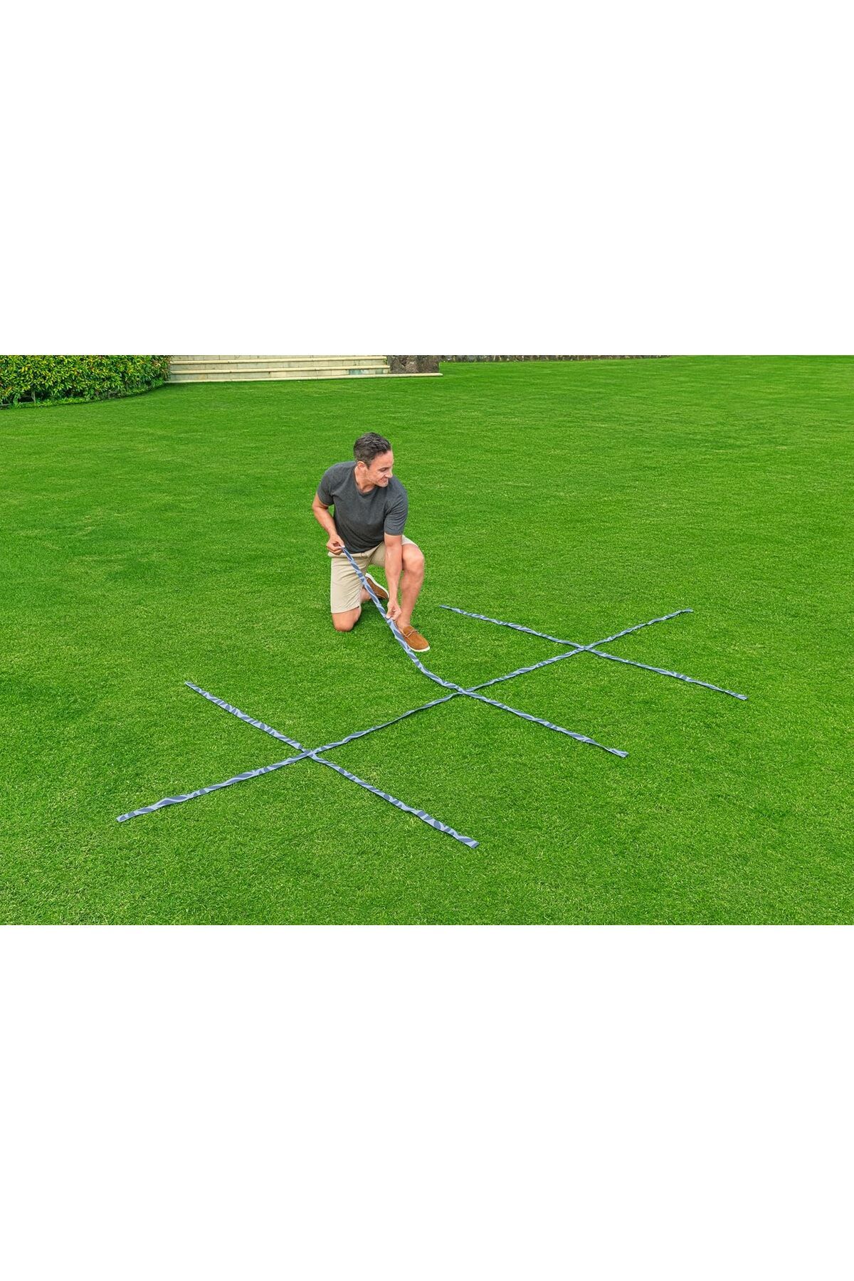 BESTWAY-Steel Pro Frame Pool Without Pump 366 201 66 cm Square with Leaf Pattern 7