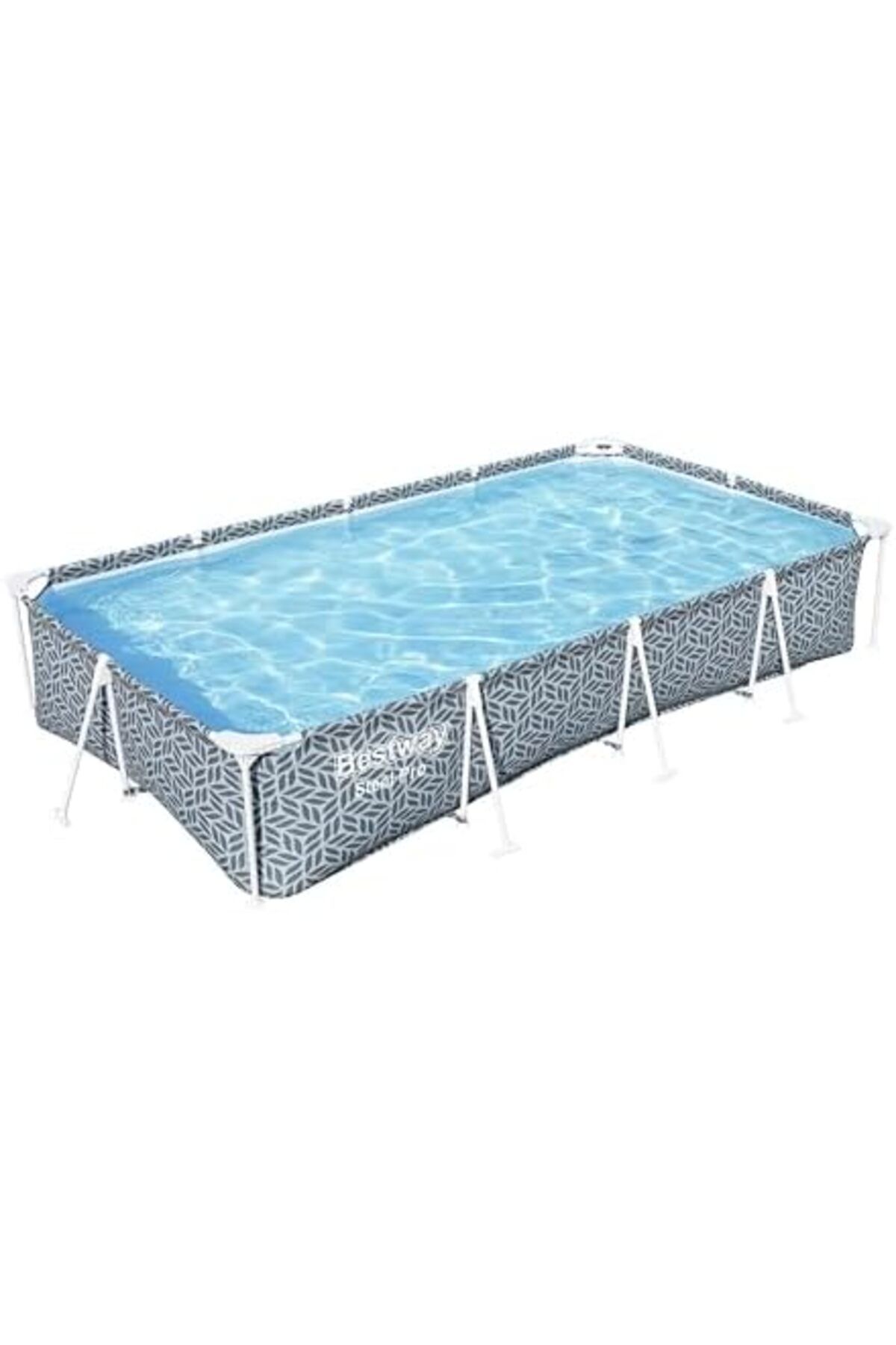 BESTWAY-Steel Pro Frame Pool Without Pump 366 201 66 cm Square with Leaf Pattern 6