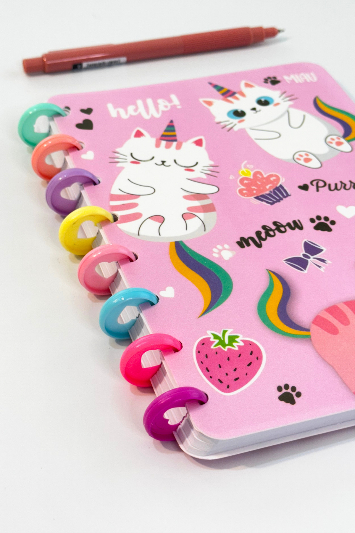 caps office-160 Sheets A5 Cat Themed Notebook + Mechanical Tip Pen Stationery Set 3