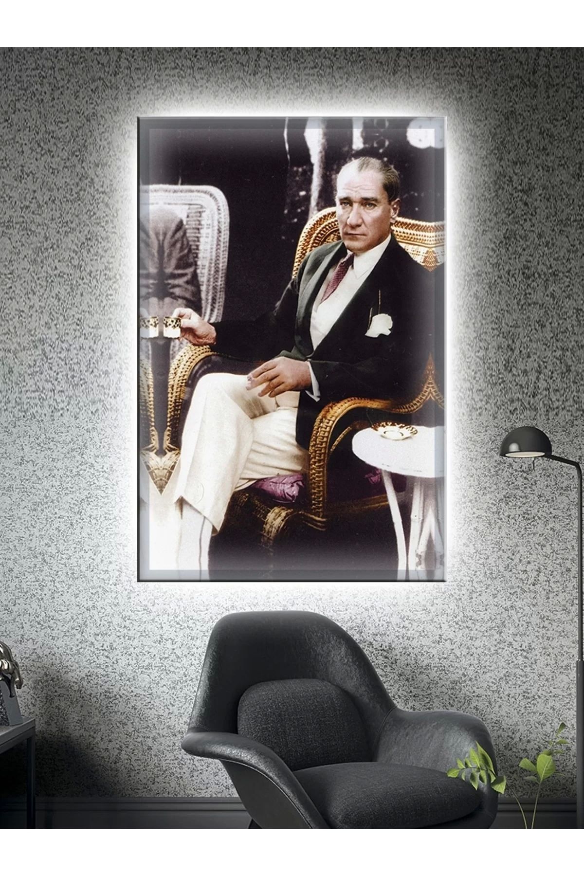 feifei Led Işıklı Atatürk (hediyelik Kanvas Tablo)