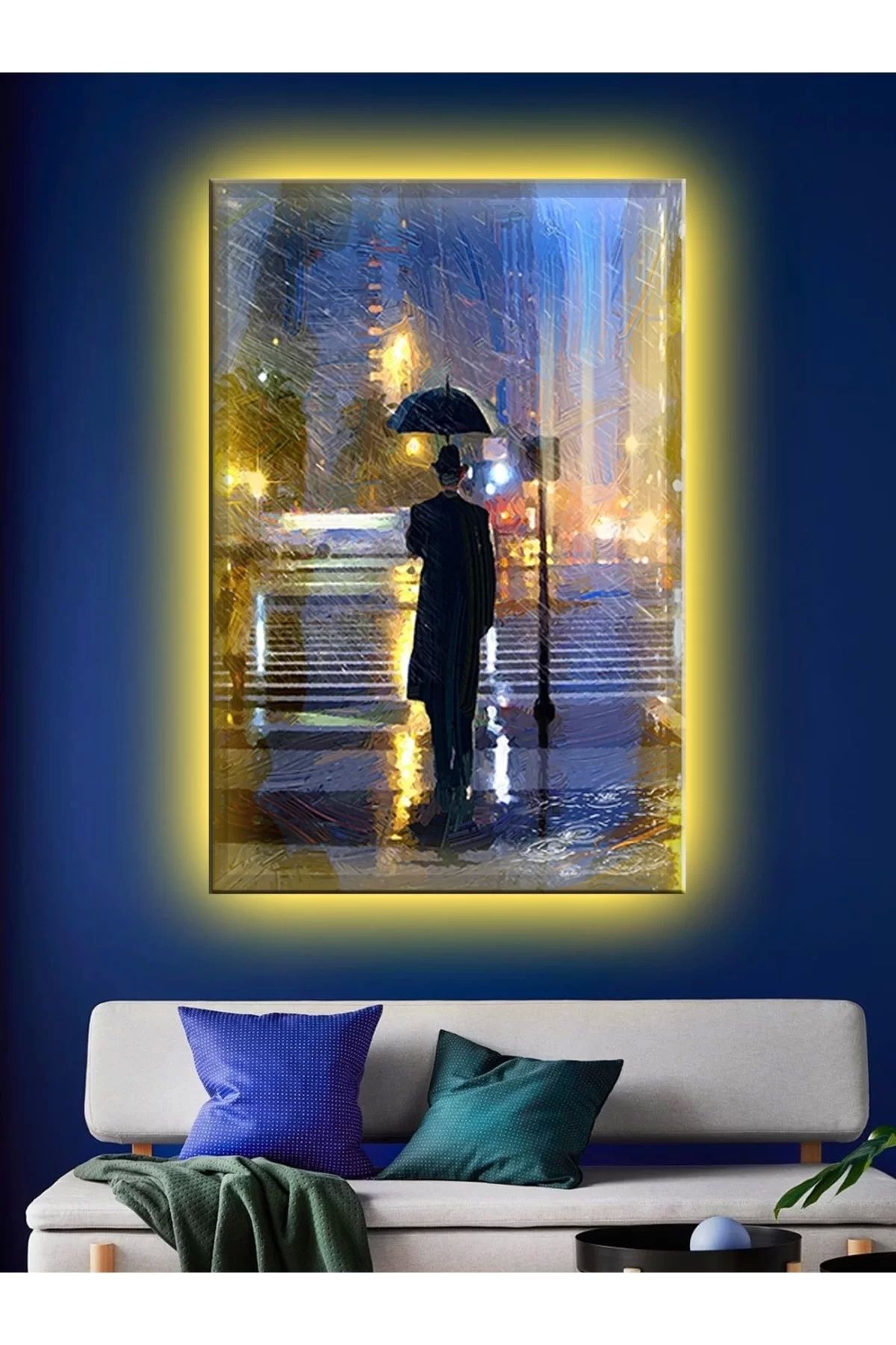 feifei Led Işıklı Şemsiyeli Adam (sanat Sevenlere)