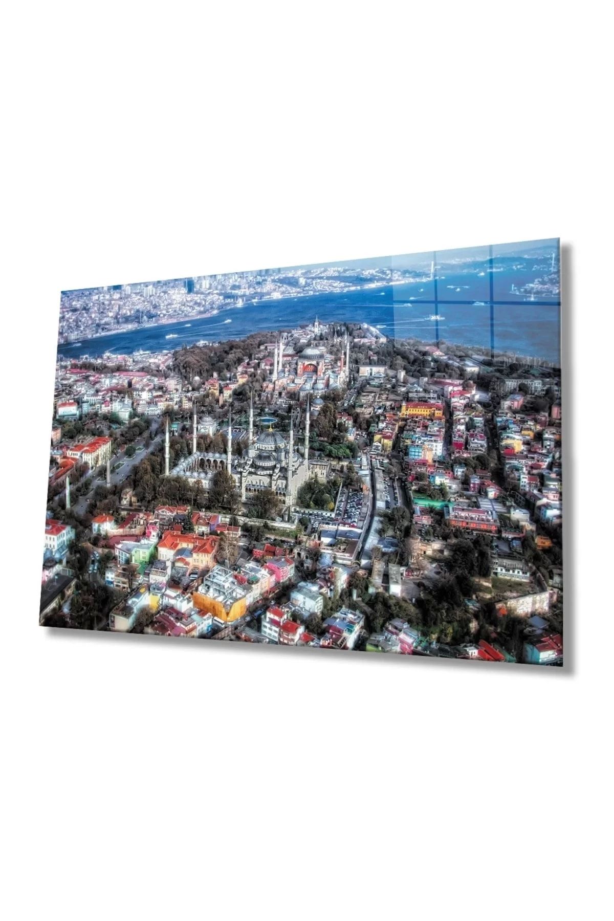 ÖYKÜ VE YİĞİT Istanbul Manzara 4mm Dayanıklı Cam Tablo Temperli Cam