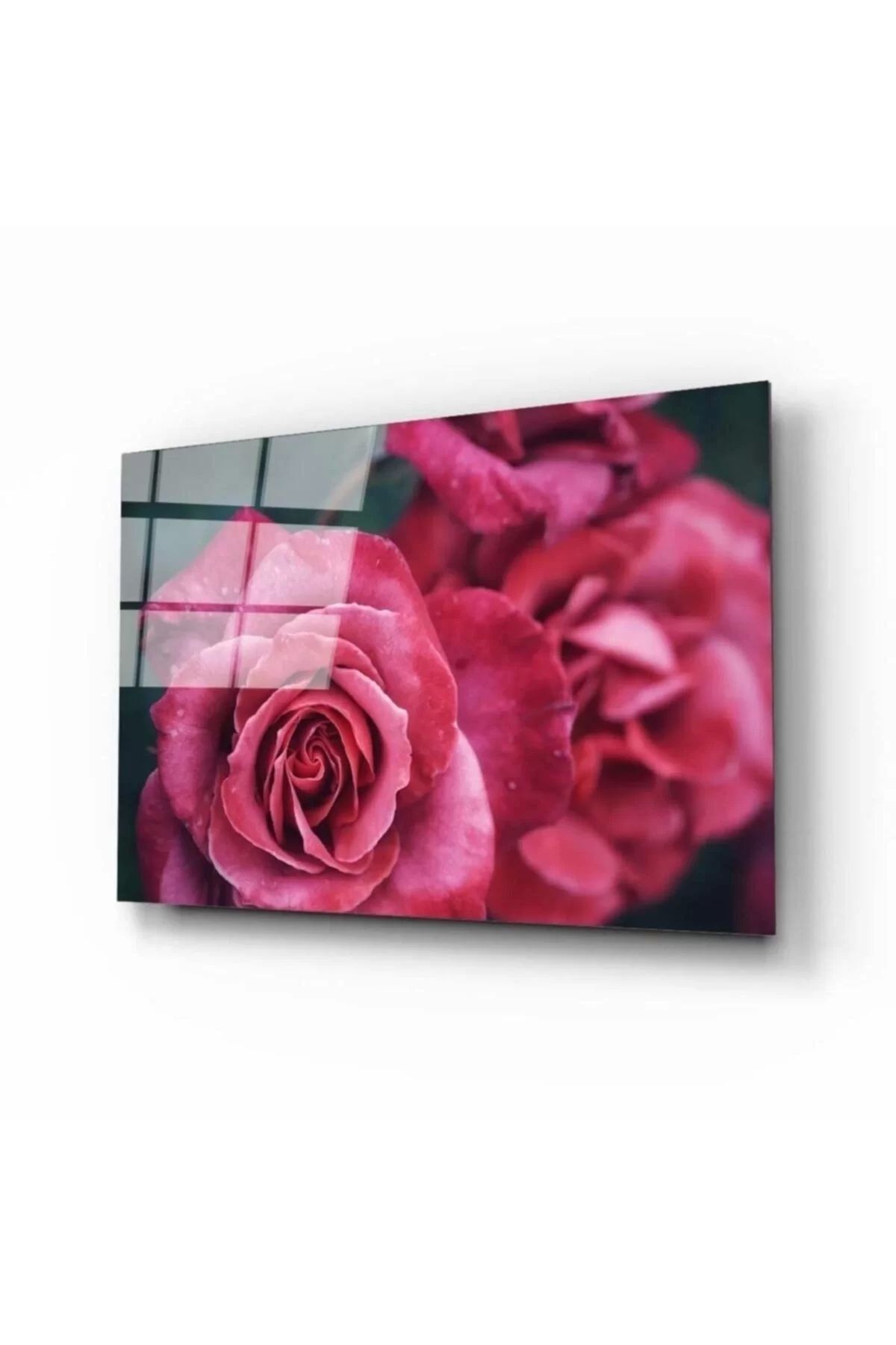ÖYKÜ VE YİĞİT Rose 1 Cam Tablo