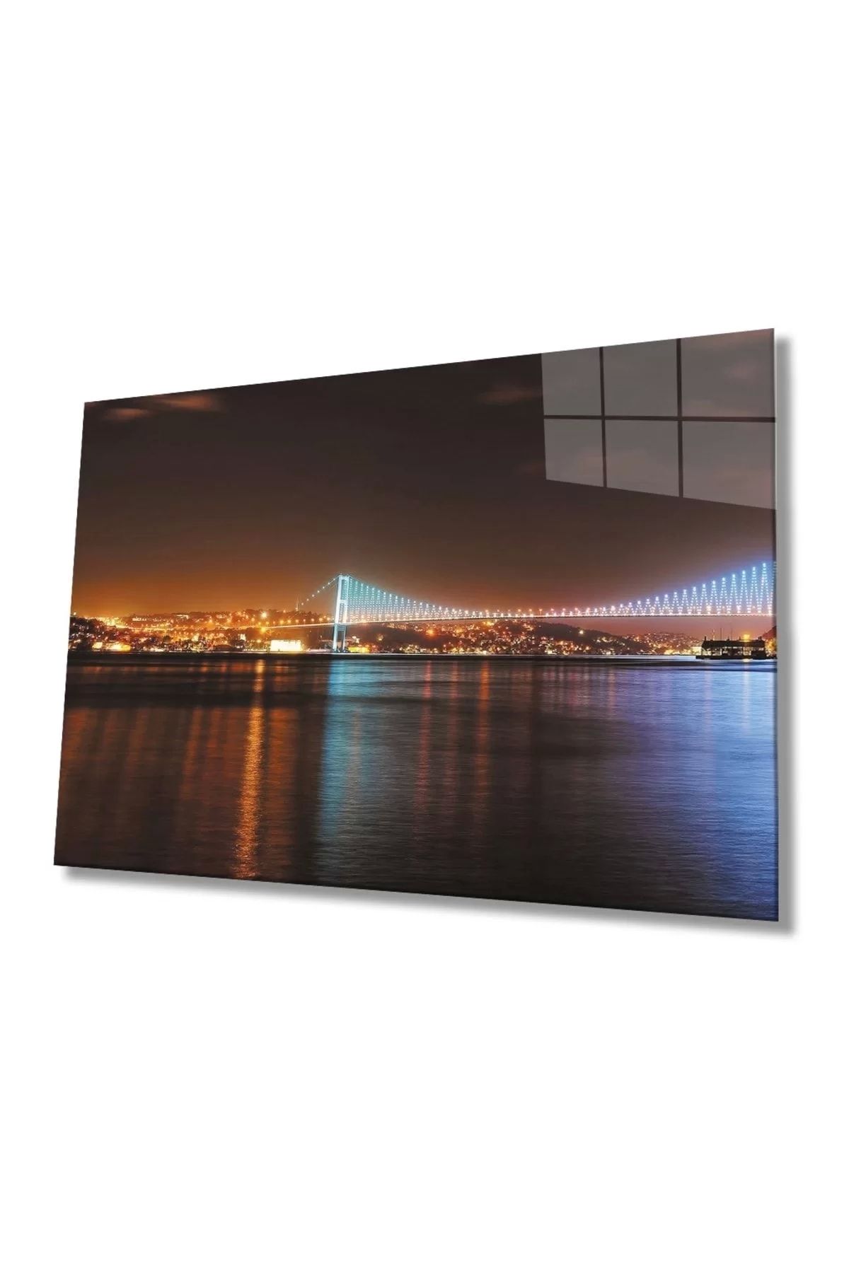 ÖYKÜ VE YİĞİT Istanbul Boğazı Manzara 4mm Dayanıklı Cam Tablo Temperli Cam