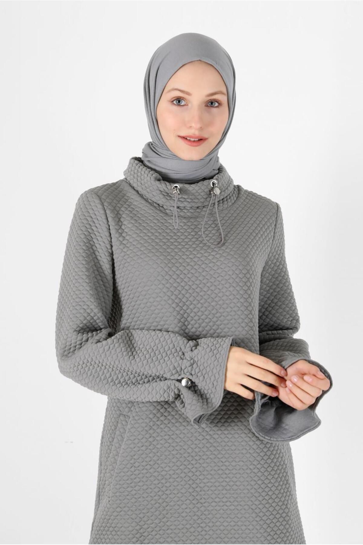 تونیک طرح دار لحاف با سرآستین الاستیک 42372 Alvina
