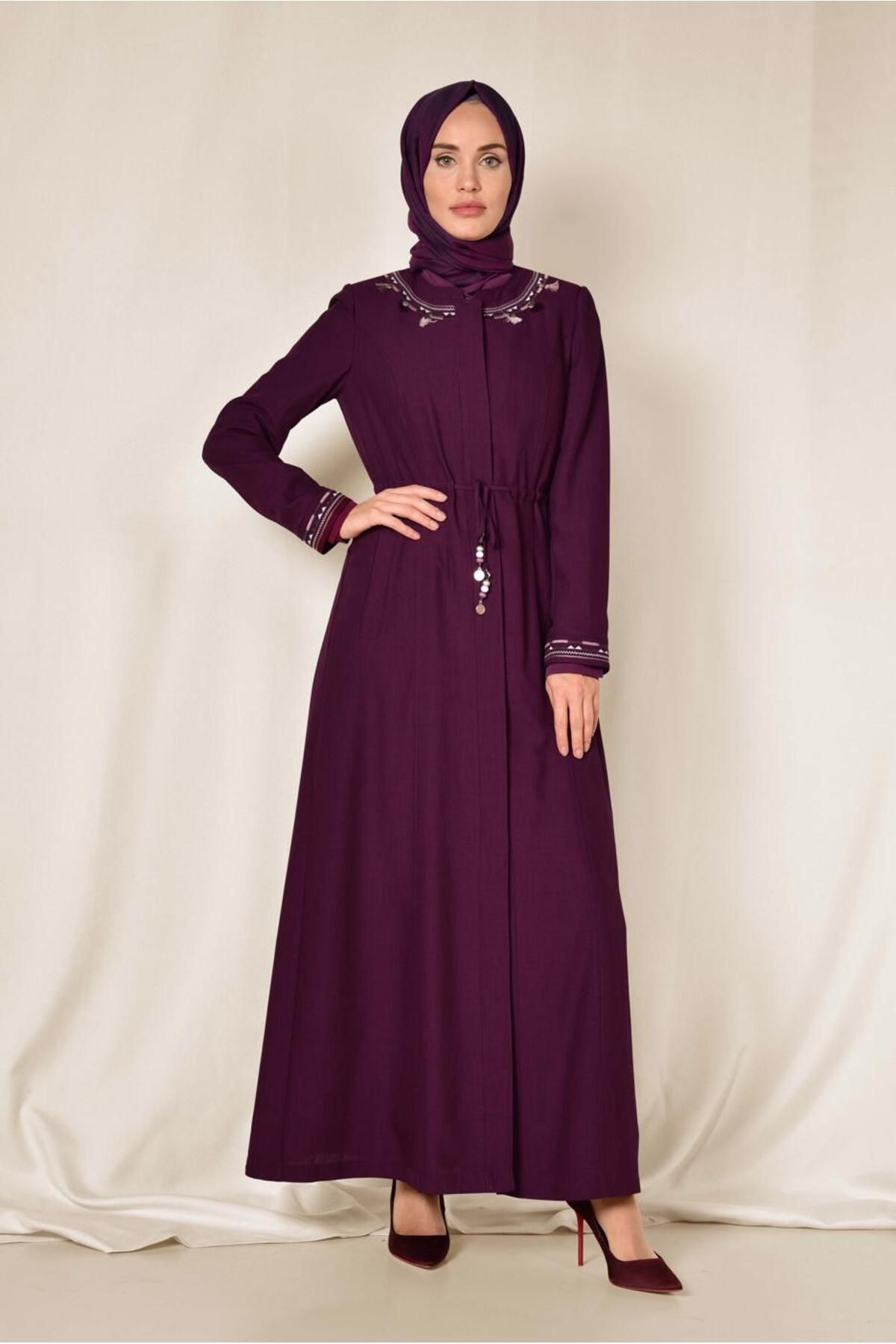 کت منگوله کمری با جزئیات 1423 Alvina