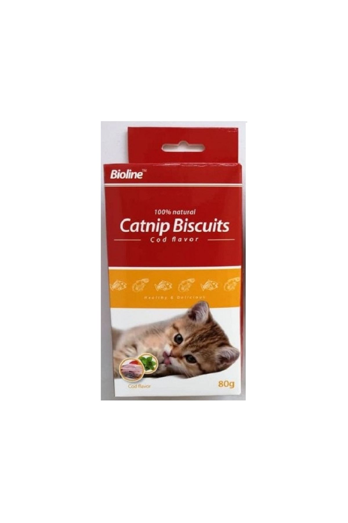Bioline-Catnip Biscuits Cod Flavour - 80g 1