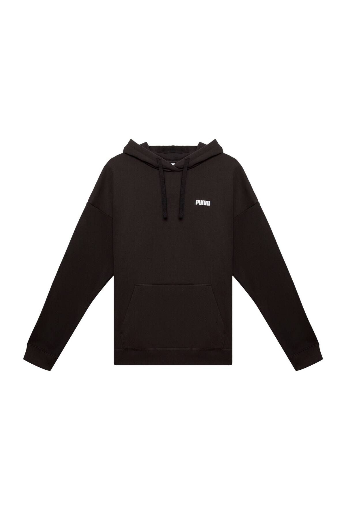 Puma-Essentials Small Logo Women's Wide Cut Hooded Sweatshirt 2