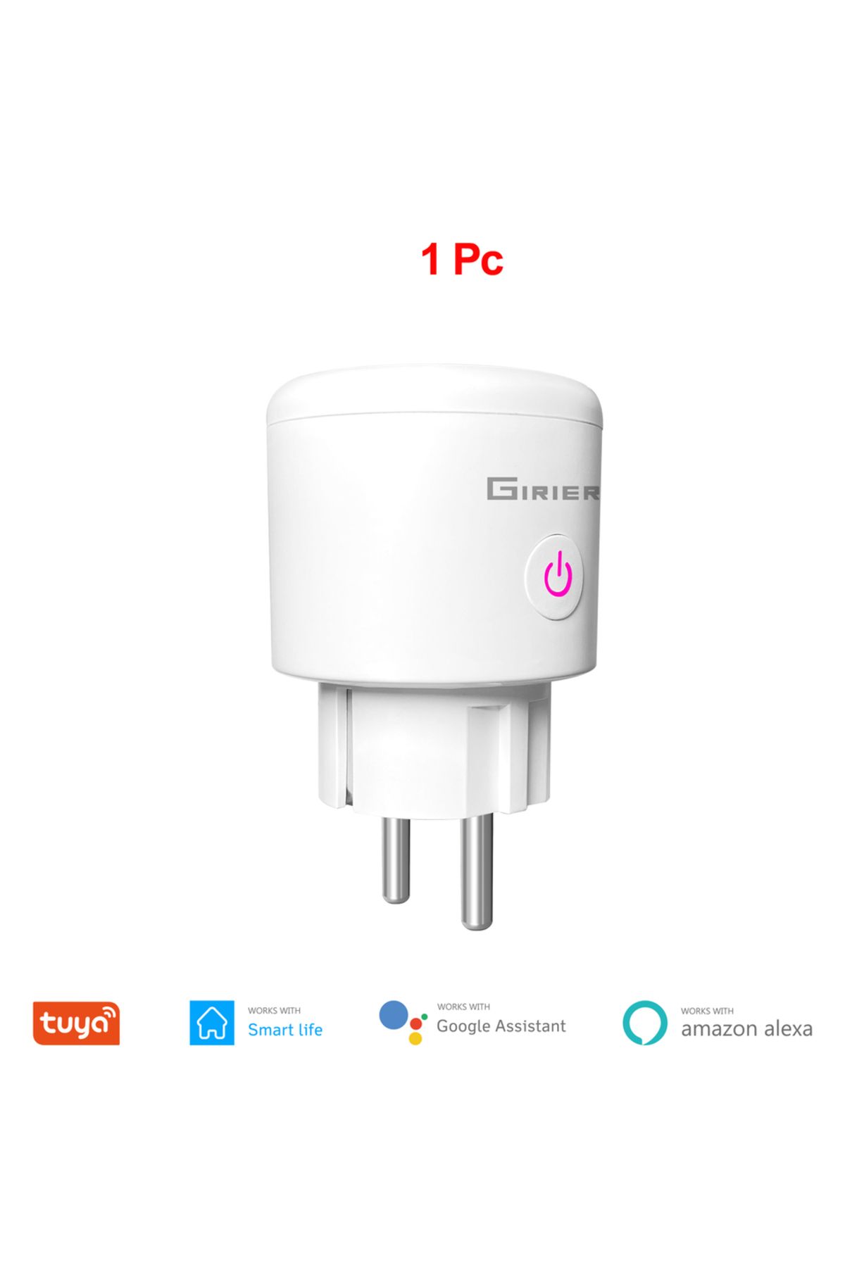 Choice-1 Pc Girier Tuya Smart Wifi Plug Eu With Power Monitoring 20a Smart Socket Outlet 4200w Compatible W 1
