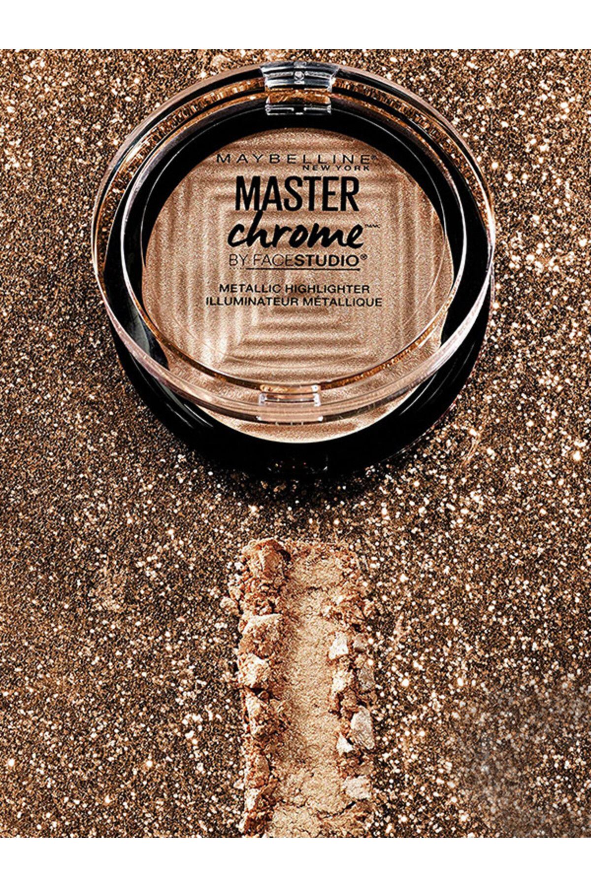 Maybelline New York-Pudra iluminatoare Maybelline Master Chrome, Nuanta 100 Molten Gold 4