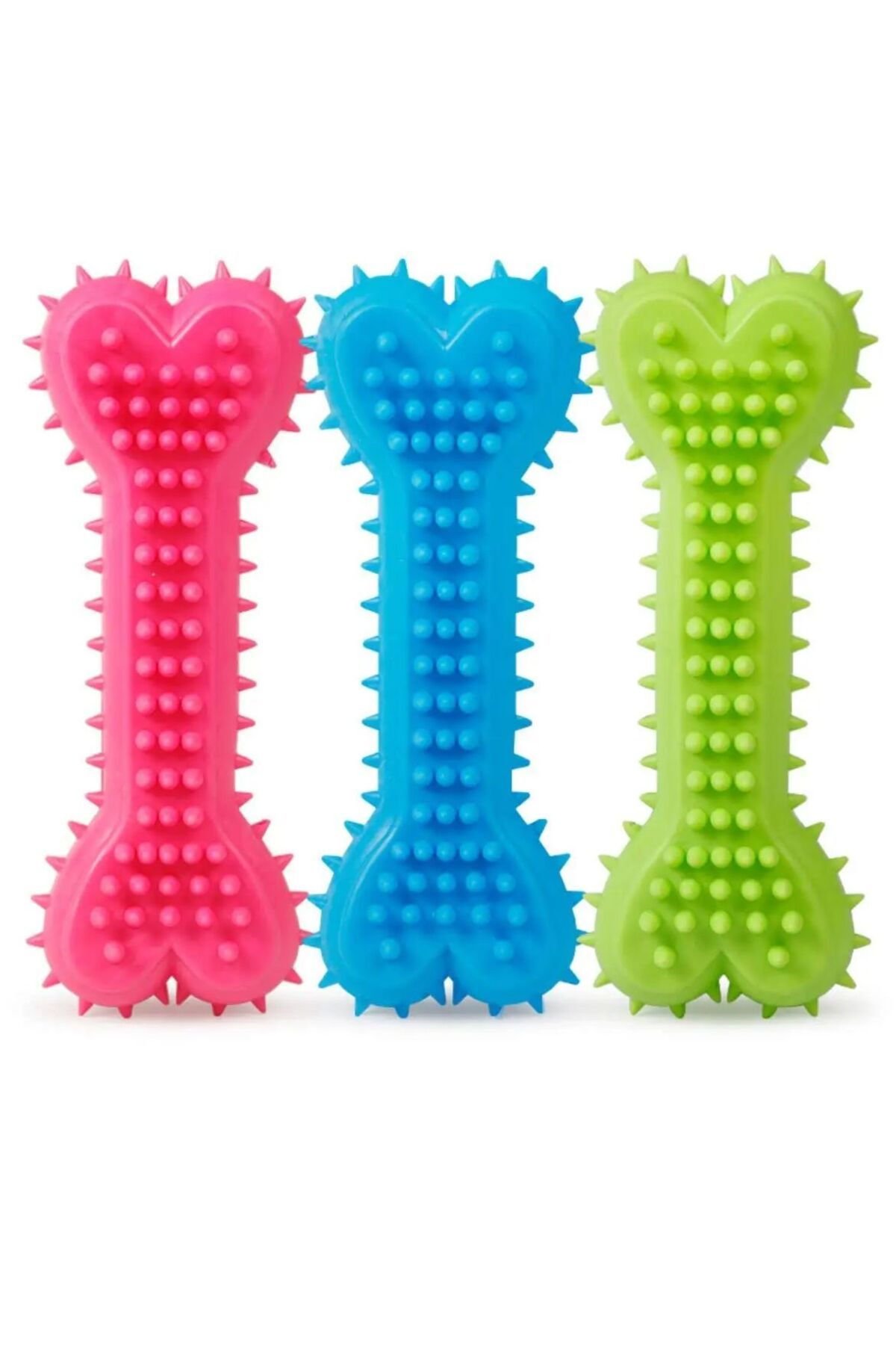 Choice-A random color 1PC Pet Chew Toy Soft Rubber Bite-resistance Bone Shape Teeth Grinding Chewing Toys f 1