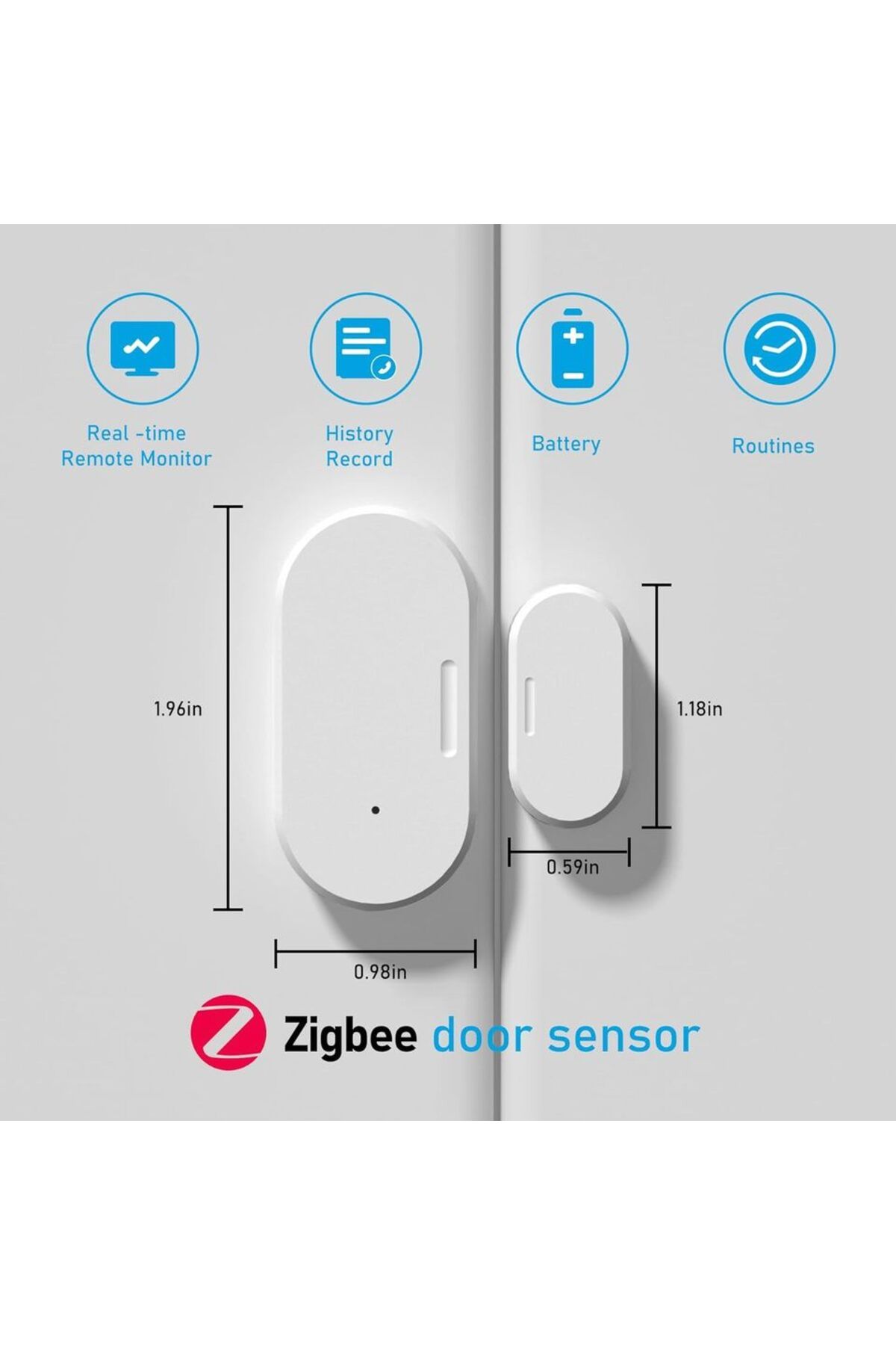 Choice-Tuya Zigbee Window Door Sensor With Battery Smart Home Security Protection Alarm System Door Open... 2