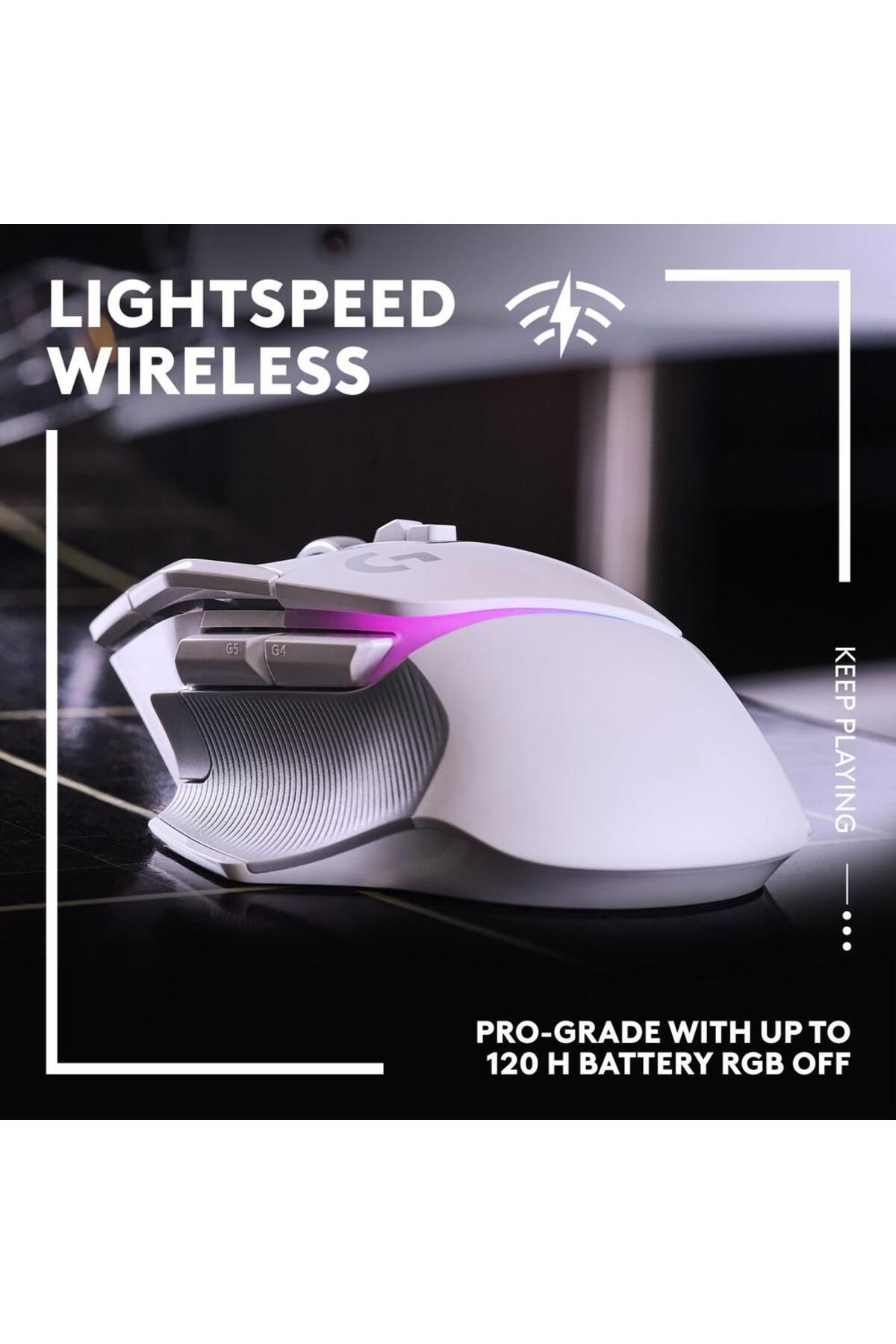 logitech-Mouse Gaming Wireless Logitech G502 X Plus Lightspeed, USB, 25600 dpi (Alb) 8