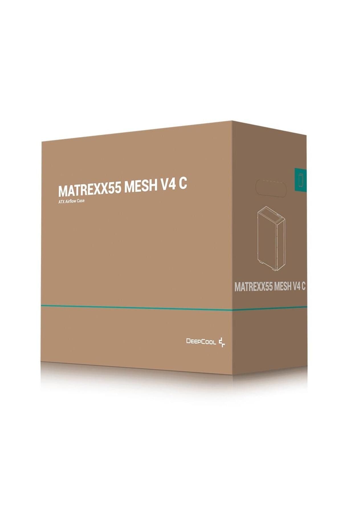 Deep Cool-Deepcool Matrexx 55 Mesh V4 C Case, aRGB Lighting, Without Power Supply (Black) 6