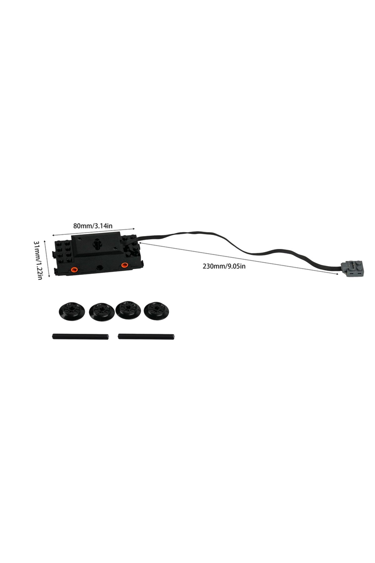 Choice-2PCS Train Track Motor MOC Power Functions 88002 Technical Speed Motor Building Blocks for 10254 ... 2