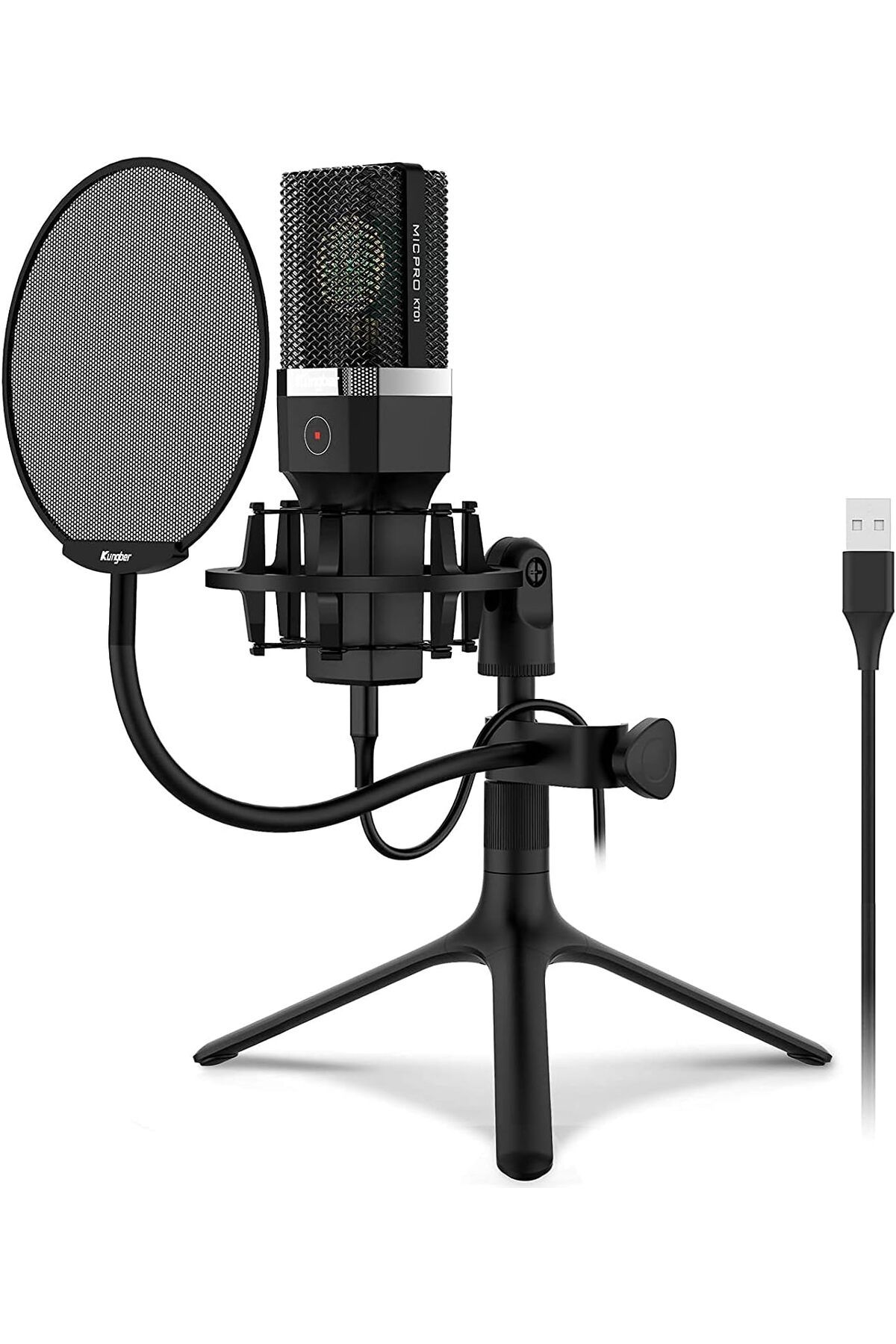 Coverzone Profesyonel Stüdyo Mikrofon Kayıt Frekans aralığı: 20Hz 20kHz Masaüstü Canlı Yayın Mikrofonu X1