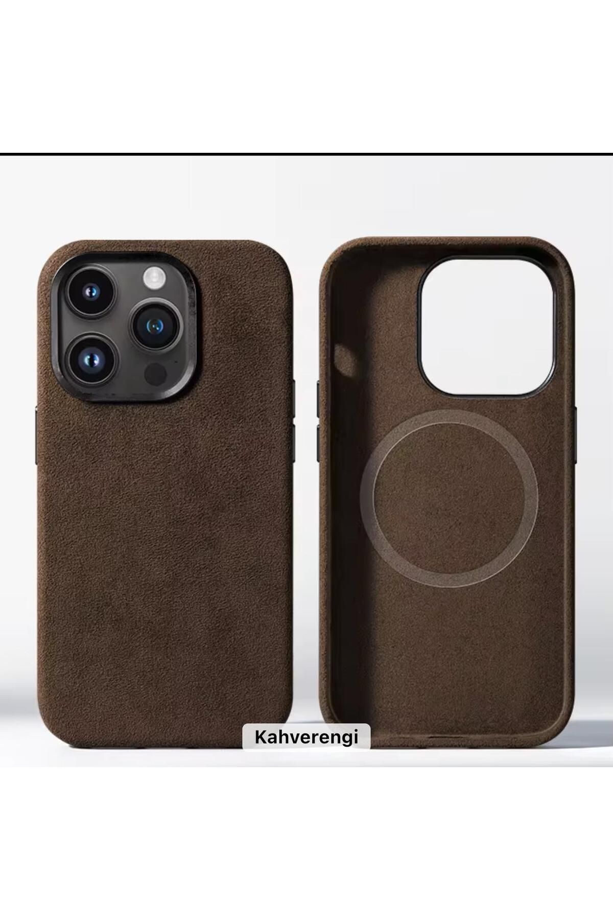 Noppax İphone 15 Alcantara kılıf lüx premium kaliteli deri alcantara kılıf
