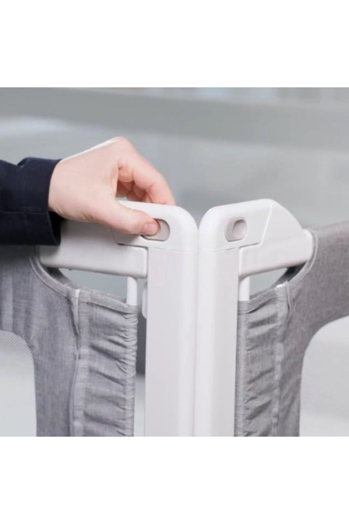 Chock chick-Premium XXL bed side protection, adjustable height 81-96 cm, 150 cm, Light gray 18