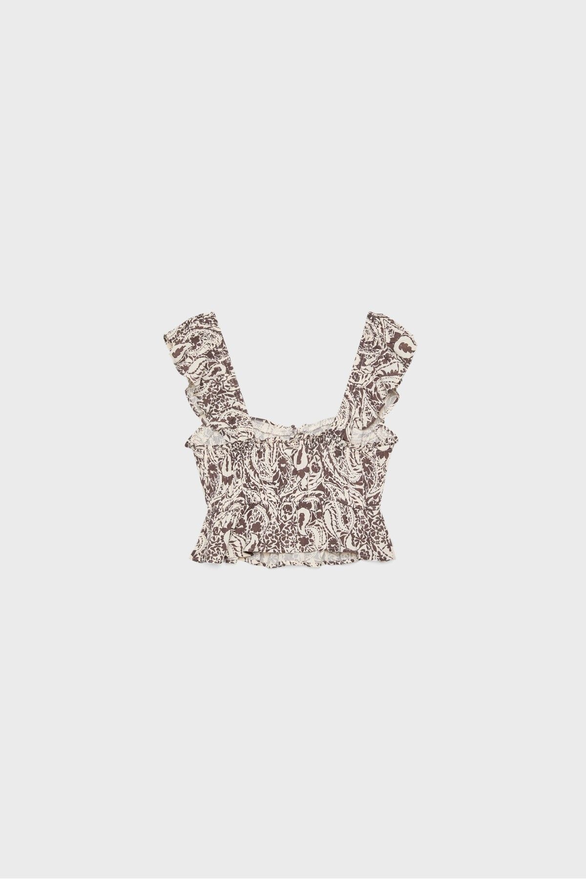 Stradivarius-Flowing printed top with ruffles 7