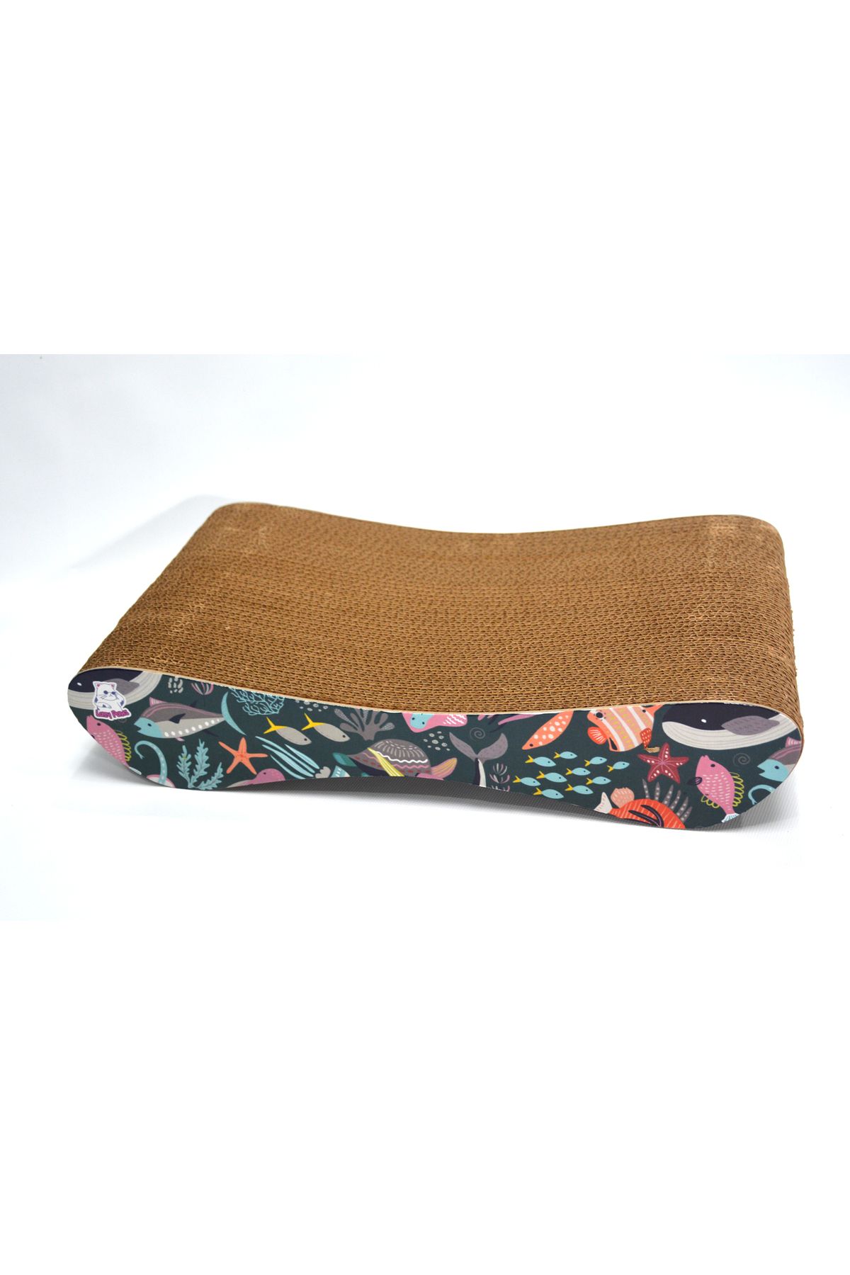 Lazy Paws-Cardboard Cat Scratching Sofa - Set of 2 - Ocean Pattern 6