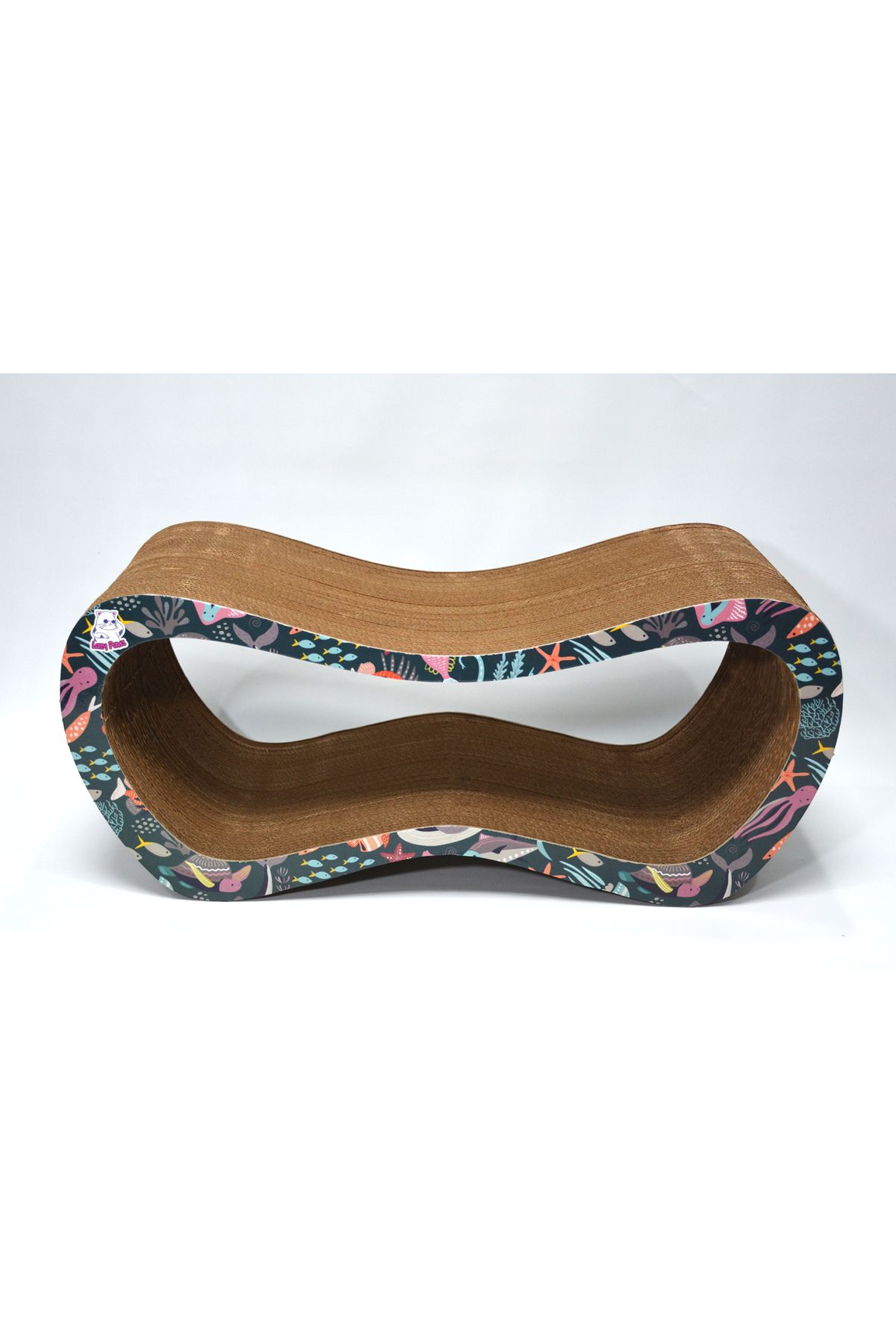 Lazy Paws-Cardboard Cat Scratching Sofa - Set of 2 - Ocean Pattern 7