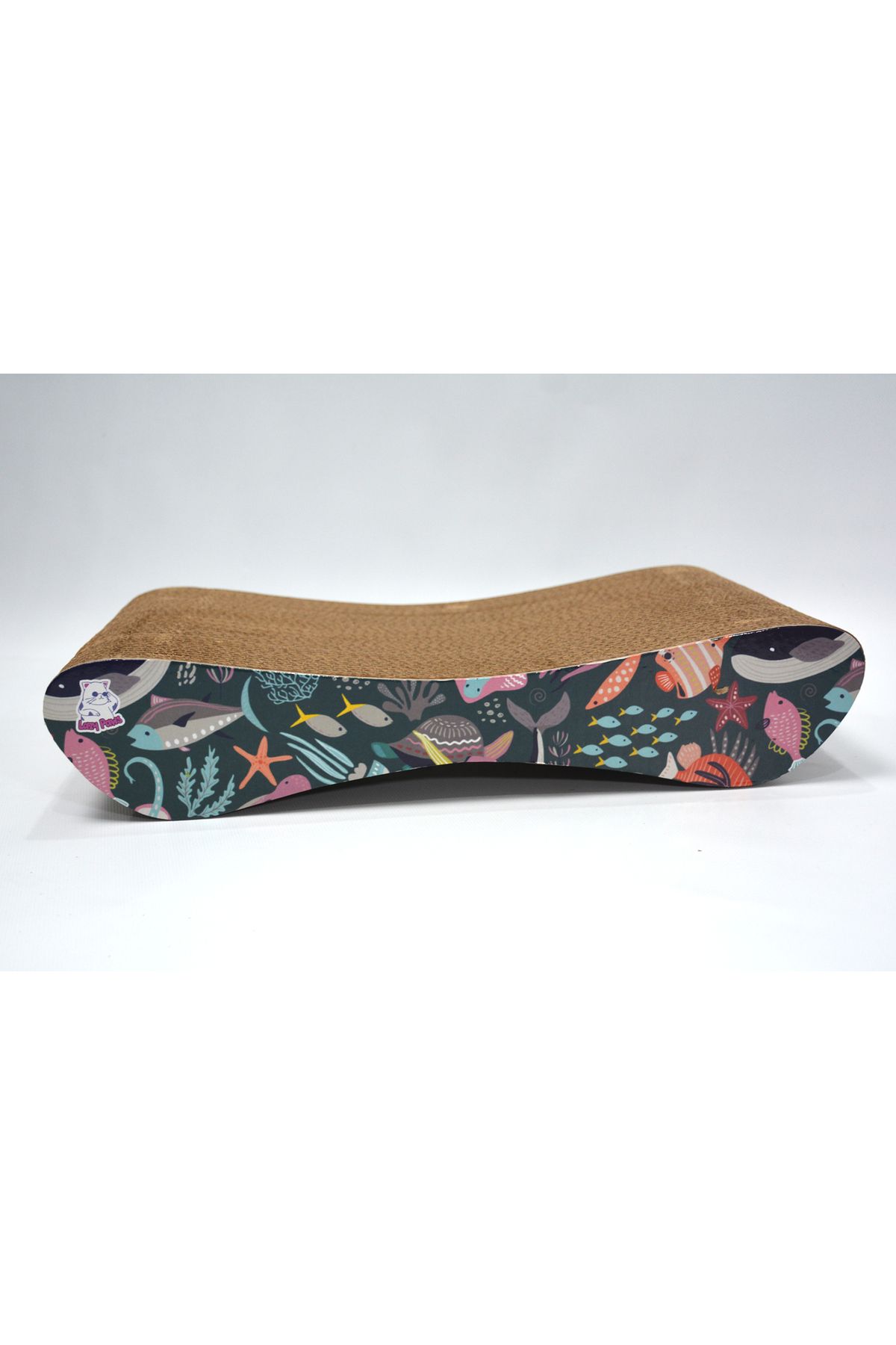 Lazy Paws-Cardboard Cat Scratching Sofa - Set of 2 - Ocean Pattern 4
