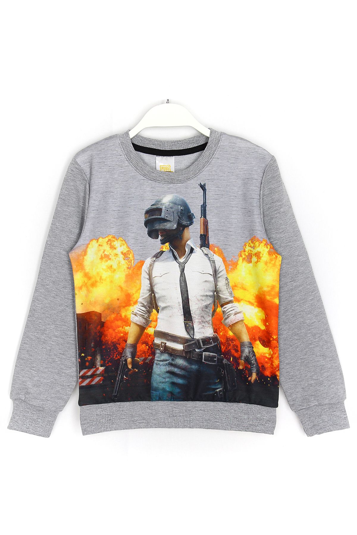 PUBG-Hanorac de bază Grisini cu mânecă lungă cu margini de carne de arahide pentru băiat 1