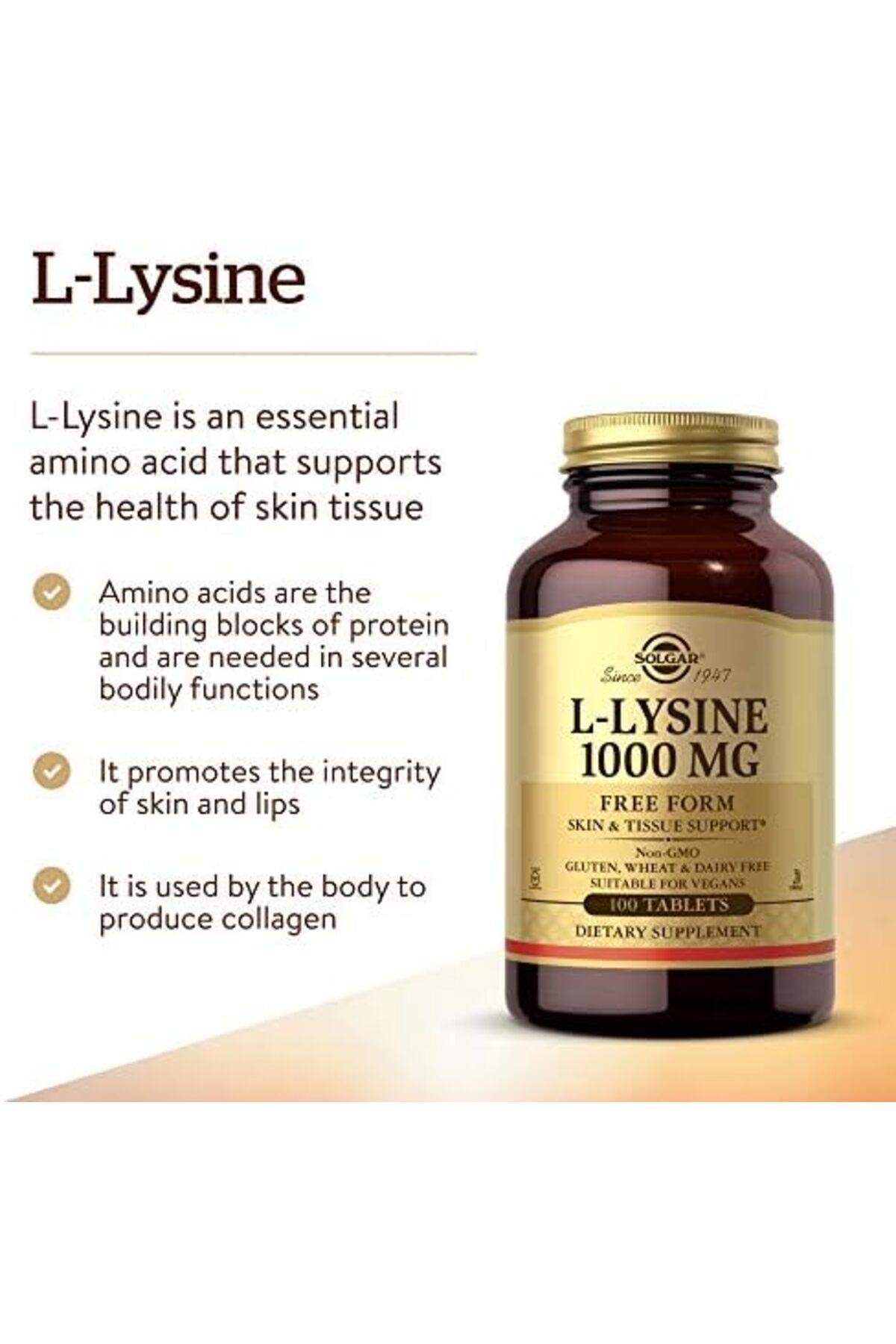 Solgar-L-Lysine Tablets 1000 Mg, 100 Count 6