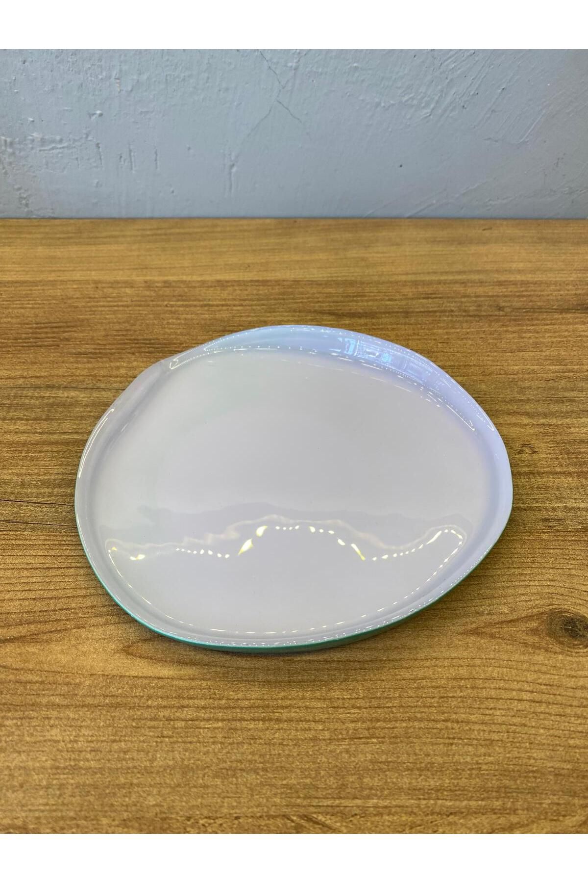 PERLAEVKAHVE-Ripple 28 cm Glass Serving Plate 2