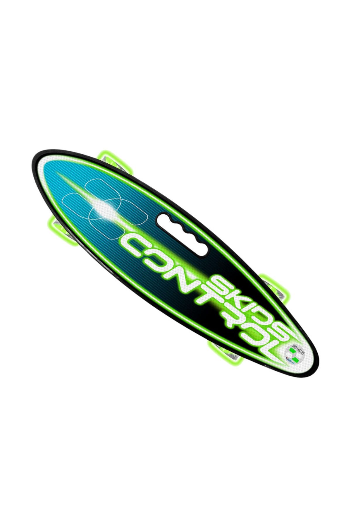 Homio-Skateboard Copii, 55x15 cm, roti luminoase fara baterii, multicolor, Skids Control Handle and Light 2