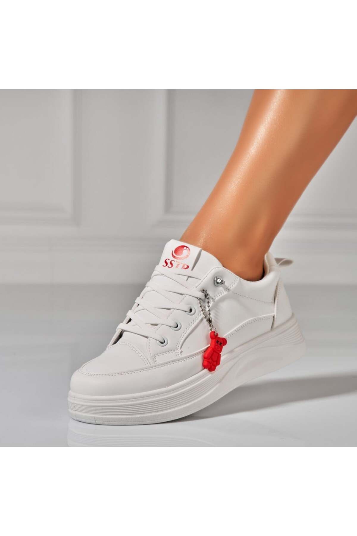 Joana Adidasi Dama Rosii Din Piele Ecologica Aryss Femeie - 40