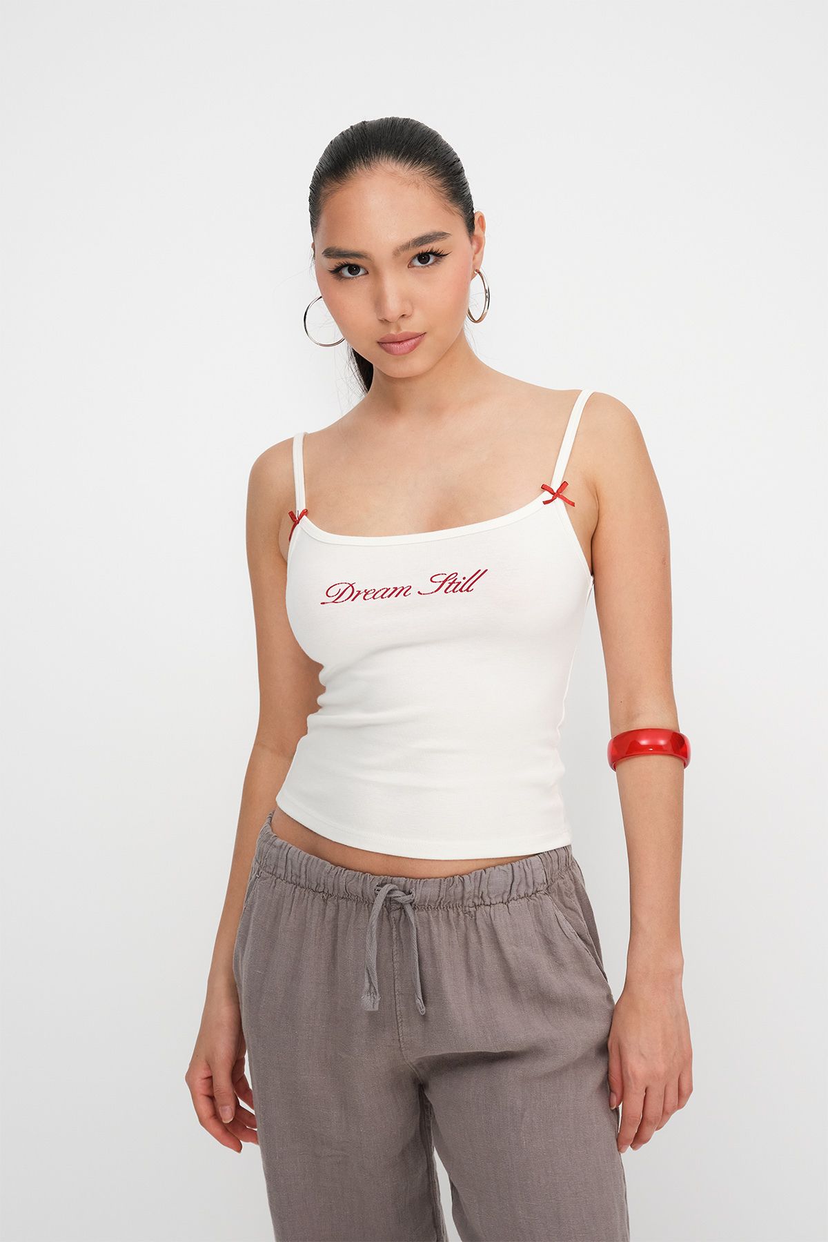 Addax-Modal Undershirt with Bow Detail A1711 4