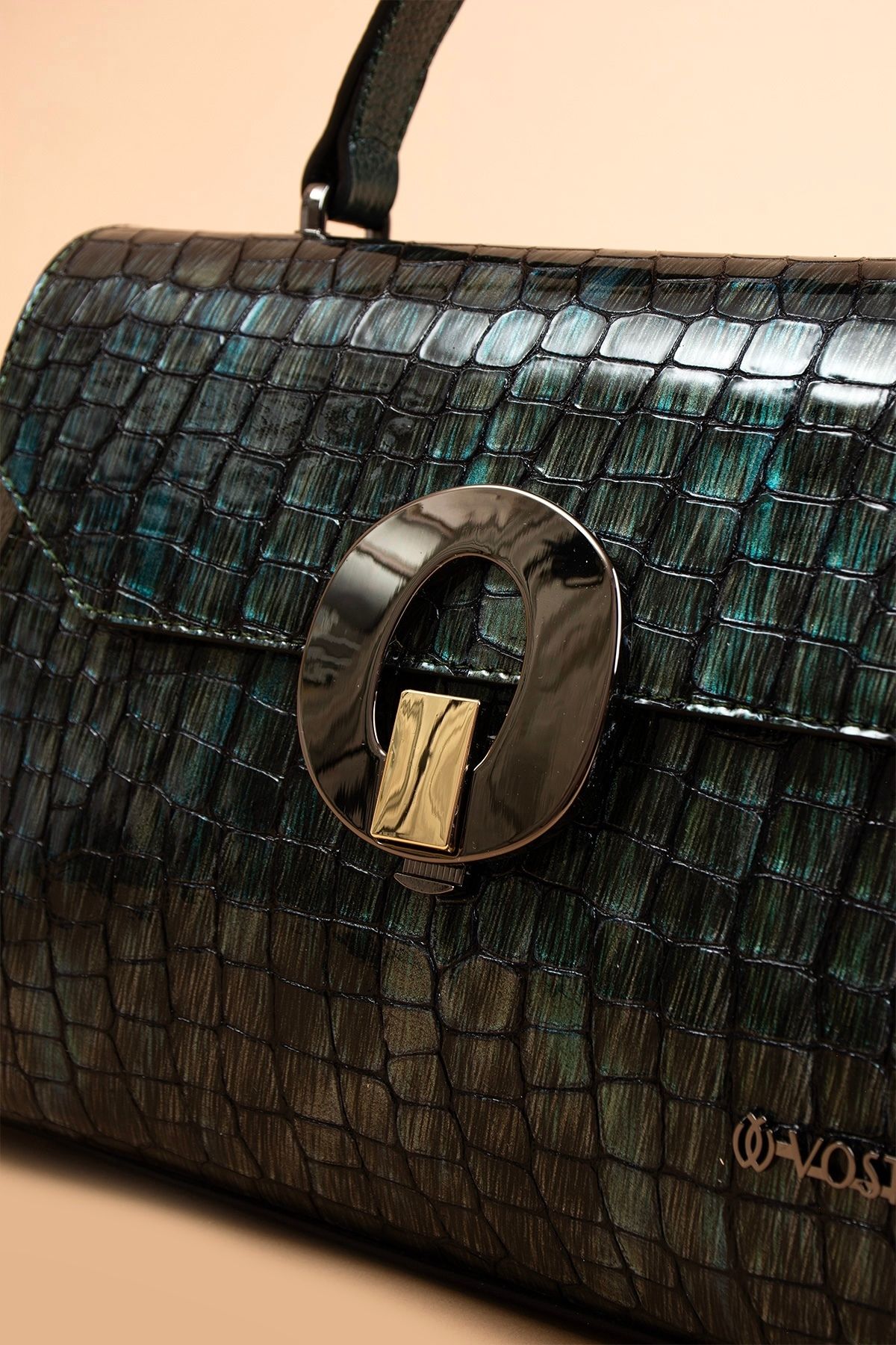 VOSTRO-Handmade Italian Style 100% Real Genuine Leather Women's Long Strap Lockable Handbag - Vostro20219 3