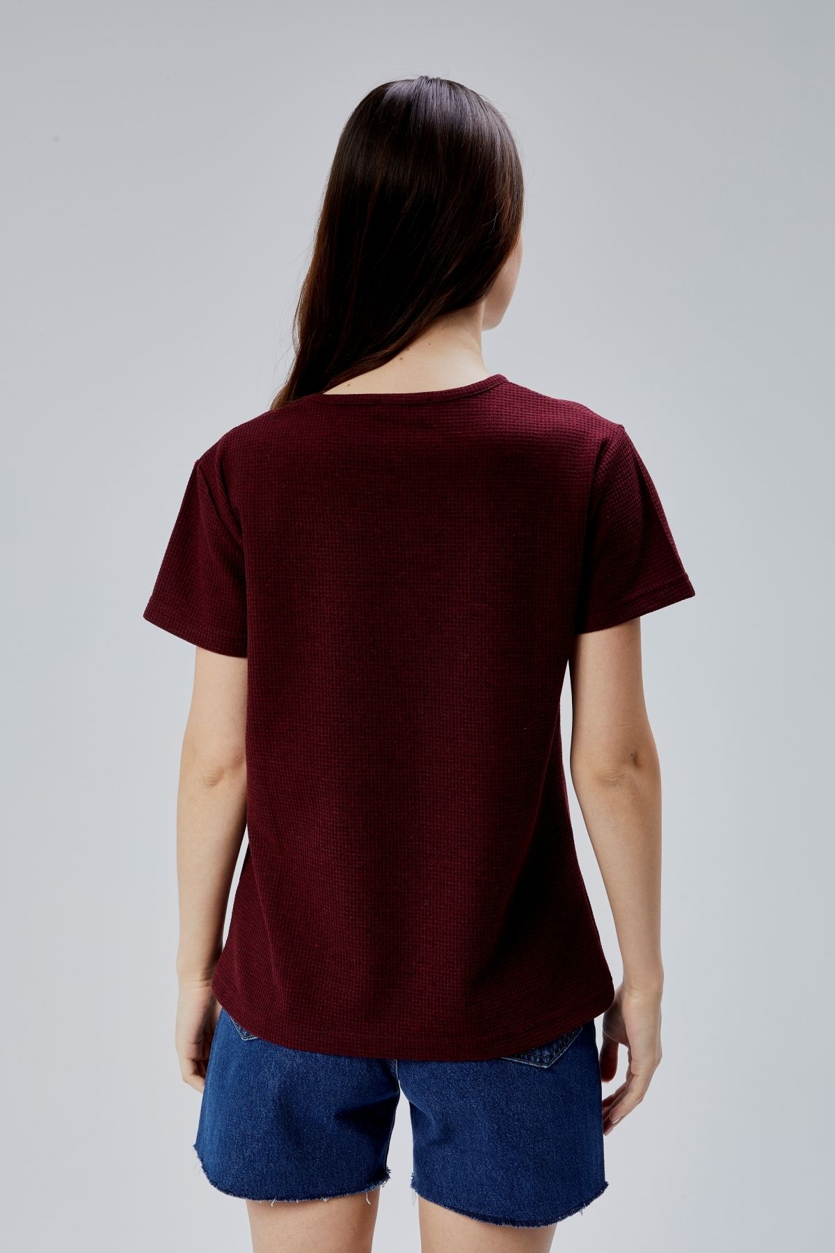 M MOONCOVER-Women's Basic Textured T-Shirt 6