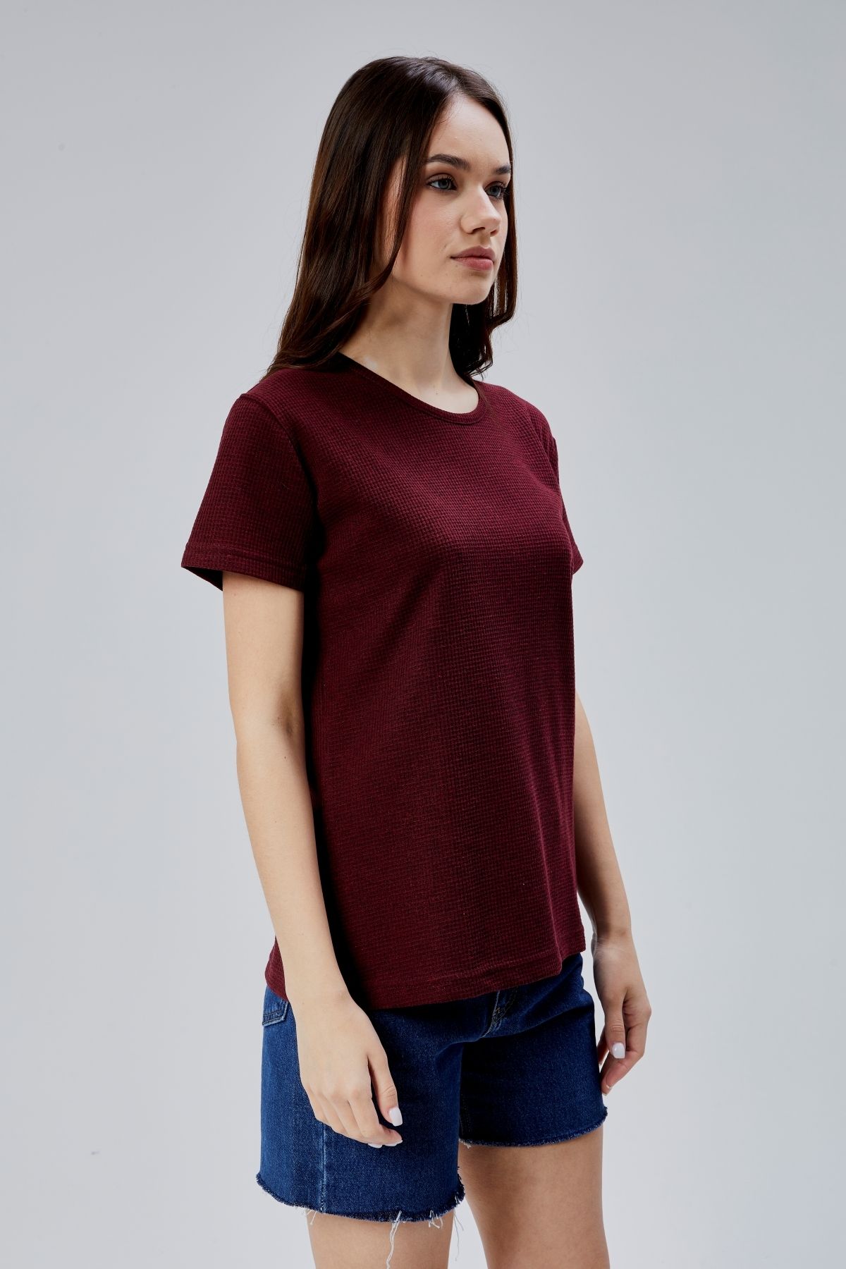 M MOONCOVER-Women's Basic Textured T-Shirt 5