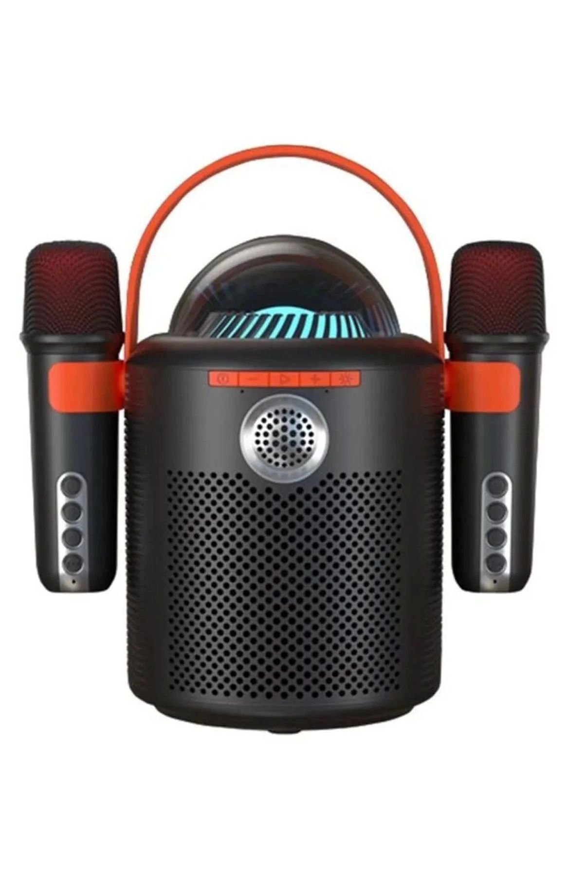 Easy Tedarik Bluetooth Aile Parti Seti Kablosuz Çift Mikrofon 6 Ses Degıstırme Siyah