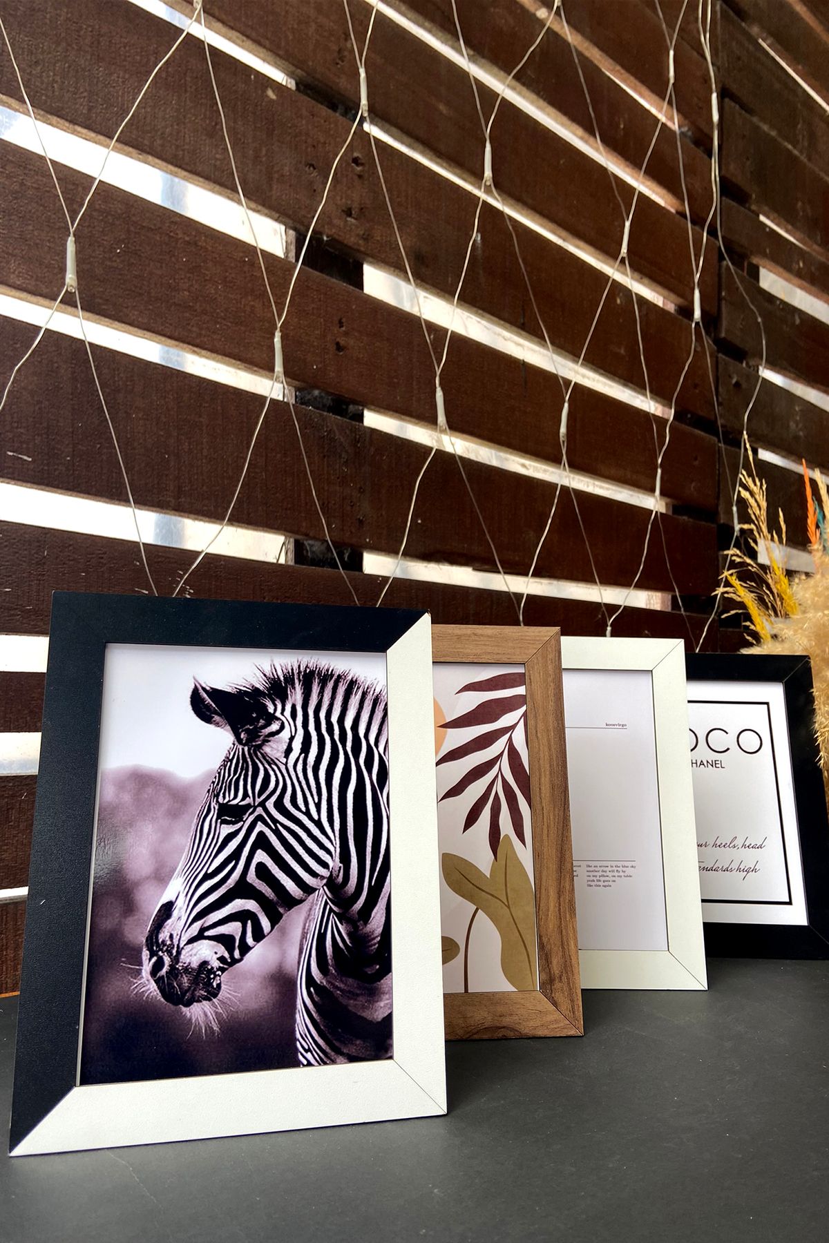 bymat-5 Pieces 15X21 Frame - Photo Frame - A5 Frame - Frame with Mdf Pvc 5