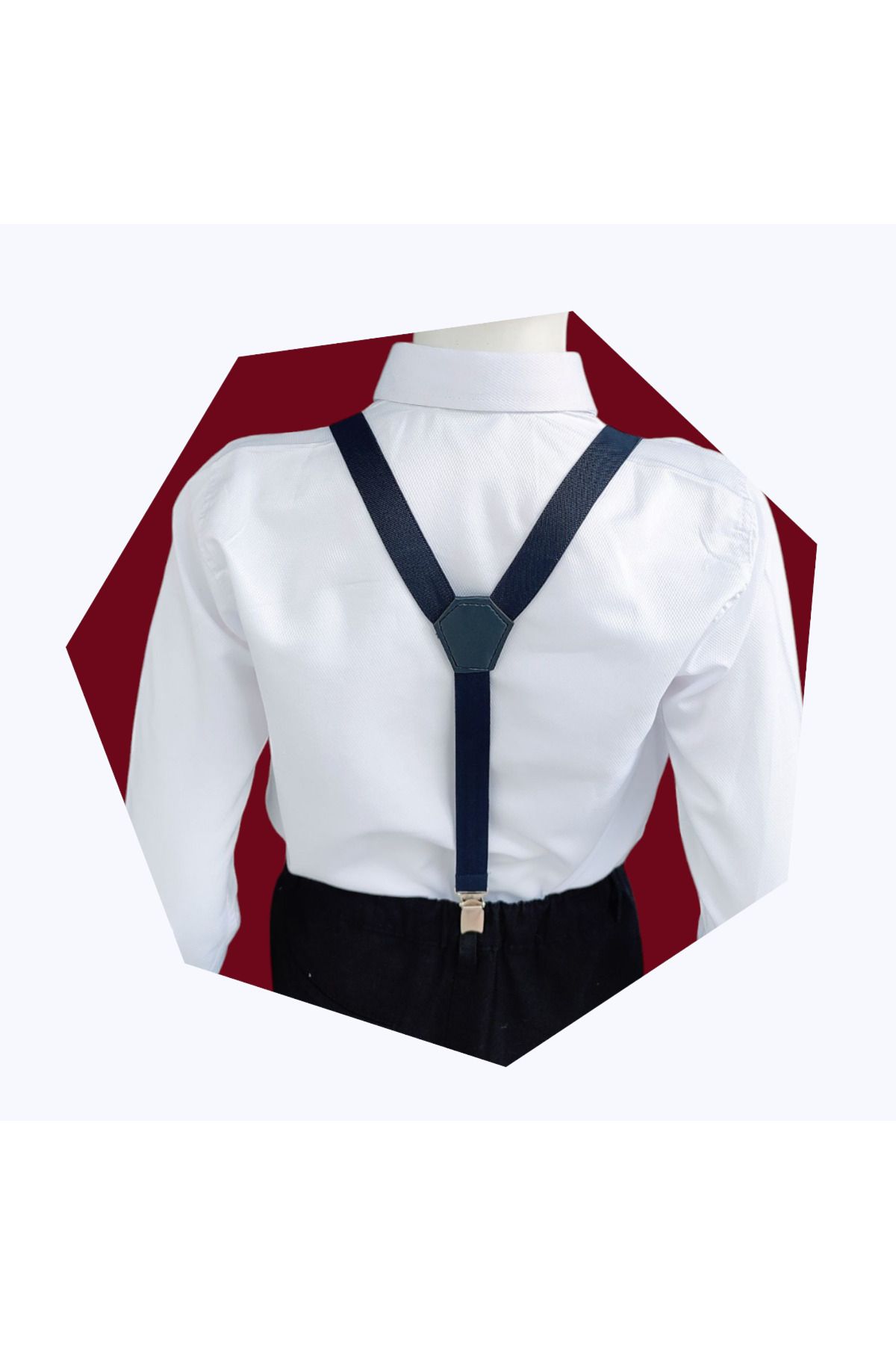 Algitsin O L A-Children's Pants Belt Bow Tie Set 3