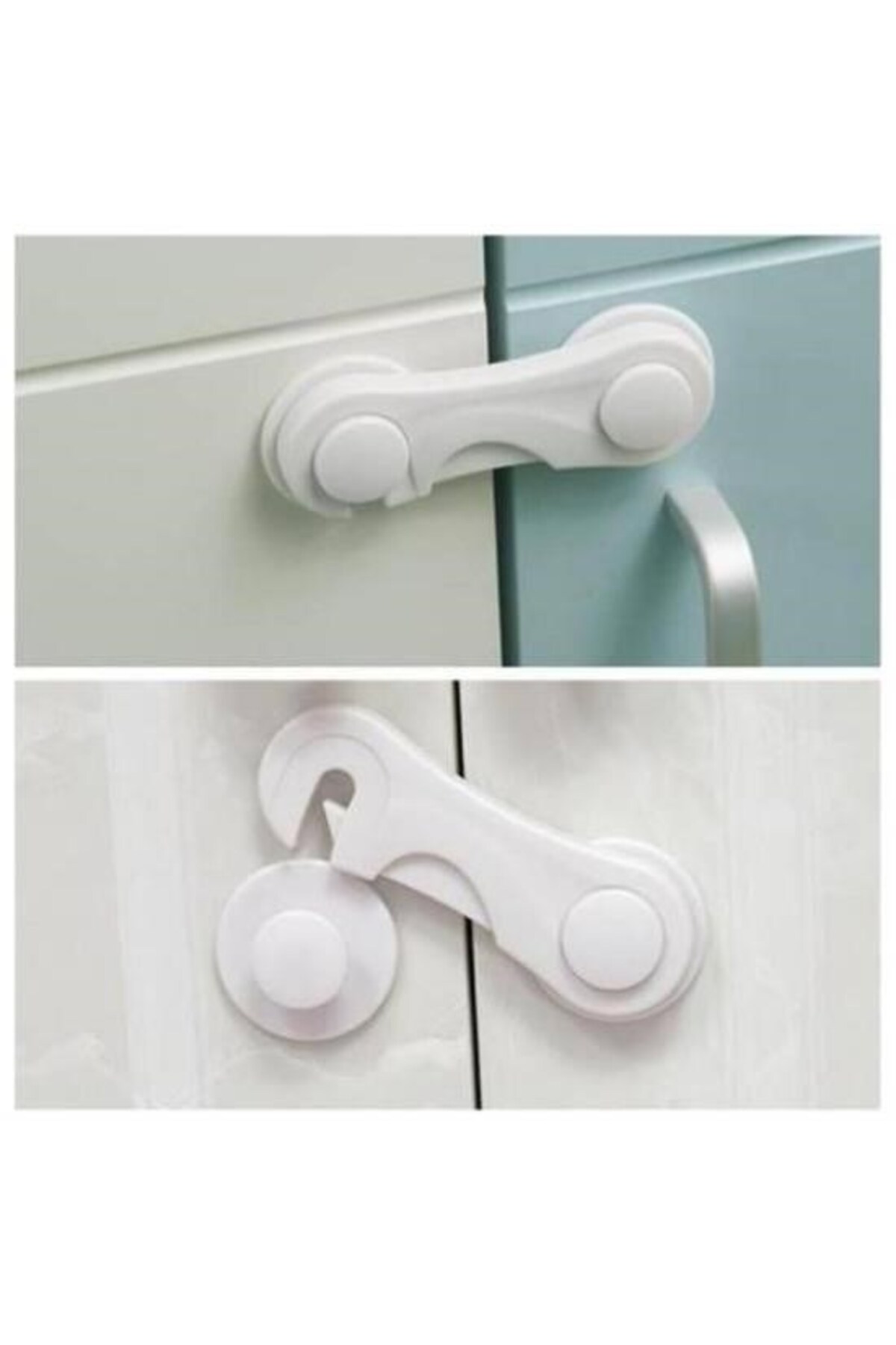 NW NessiWorld BUFFER® Bebek Çocuk Güvenliği Çekmece ve Dolap İçin Kendiliğinde Yapışkanlı Vidasız Kapak Kilidi fotoğrafı 3 (önizleme)